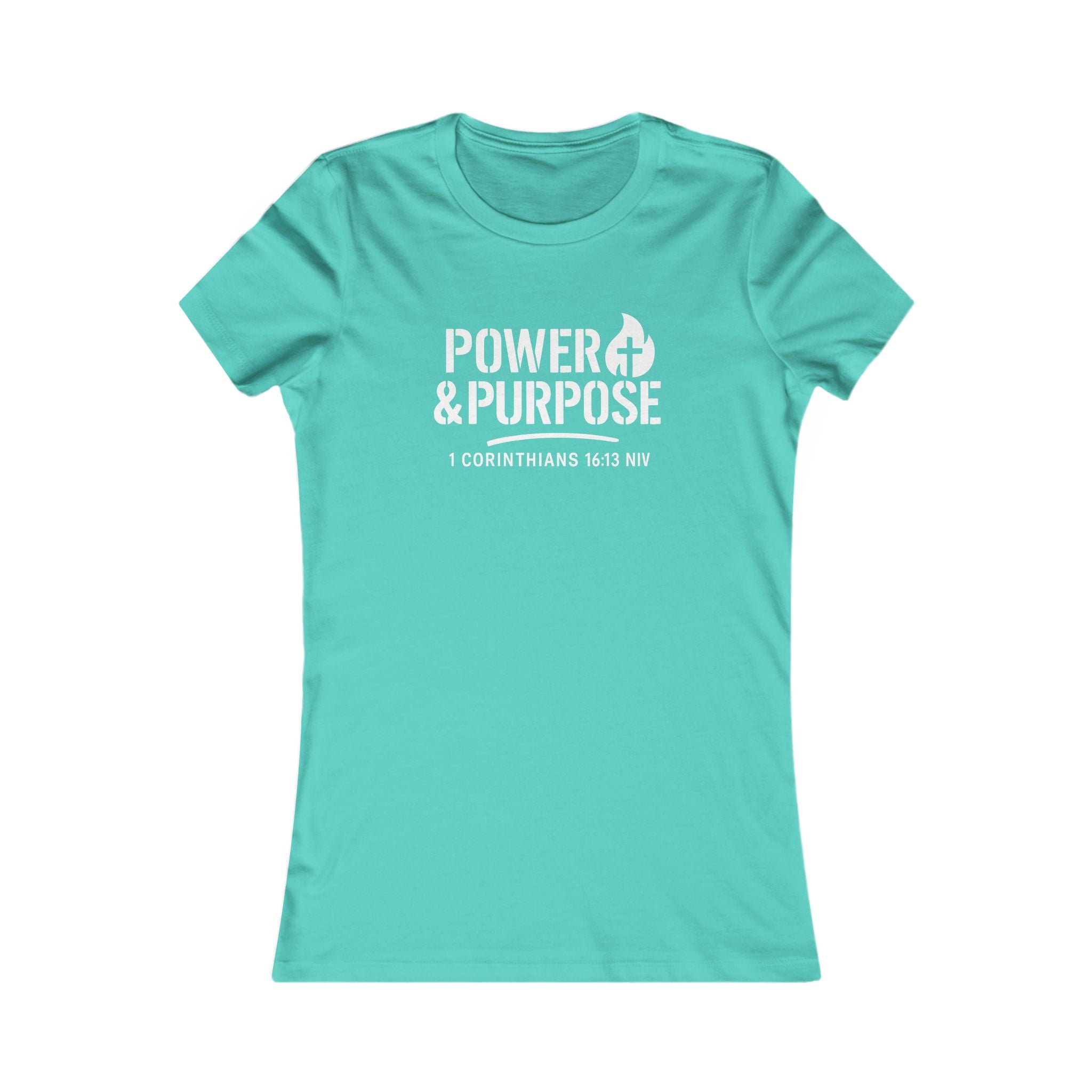 Women's Favorite Tee Power & Purpose — Classic White Fitted Women's T‑Shirt