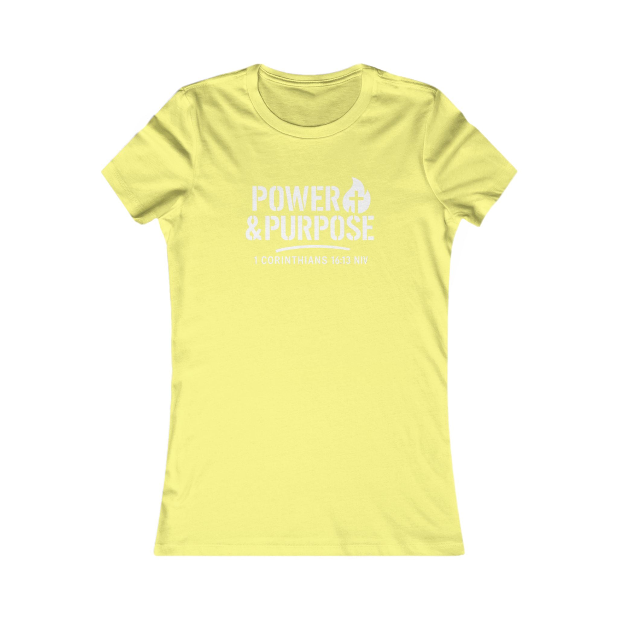 Women's Favorite Tee Power & Purpose — Classic White Fitted Women's T‑Shirt
