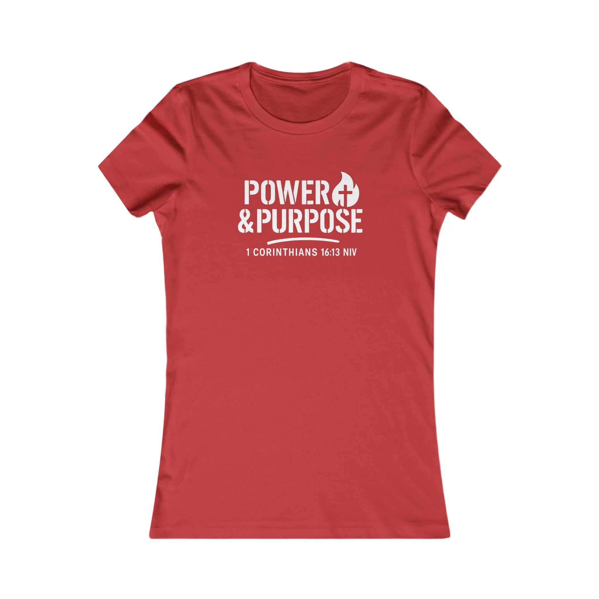 Women's Favorite Tee Power & Purpose — Classic White Fitted Women's T‑Shirt