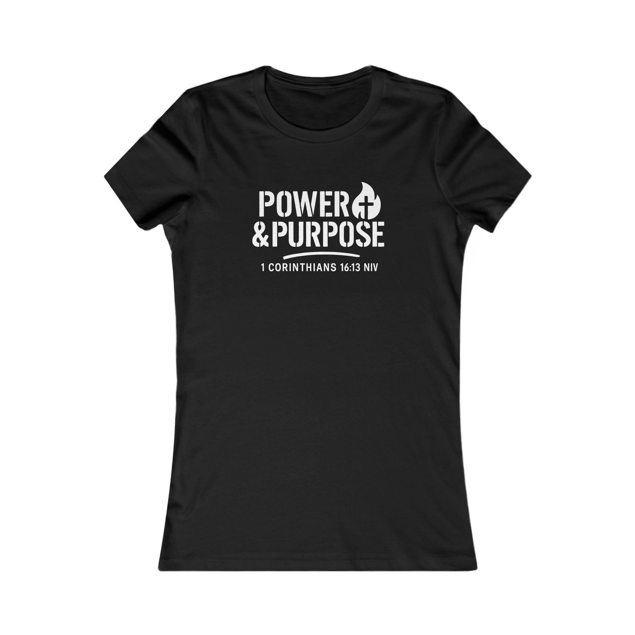 Women's Favorite Tee Power & Purpose — Classic White Fitted Women's T‑Shirt