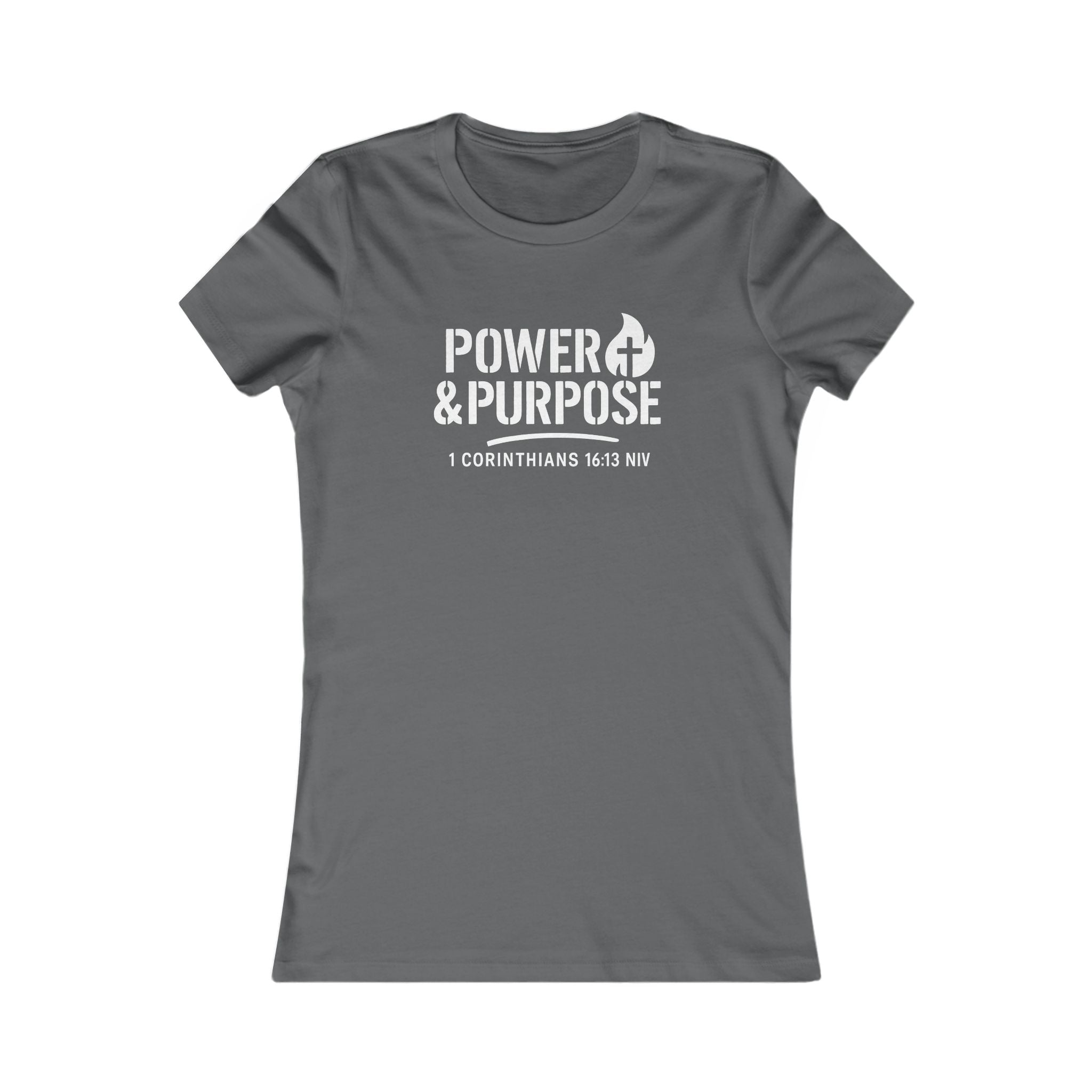 Women's Favorite Tee Power & Purpose — Classic White Fitted Women's T‑Shirt