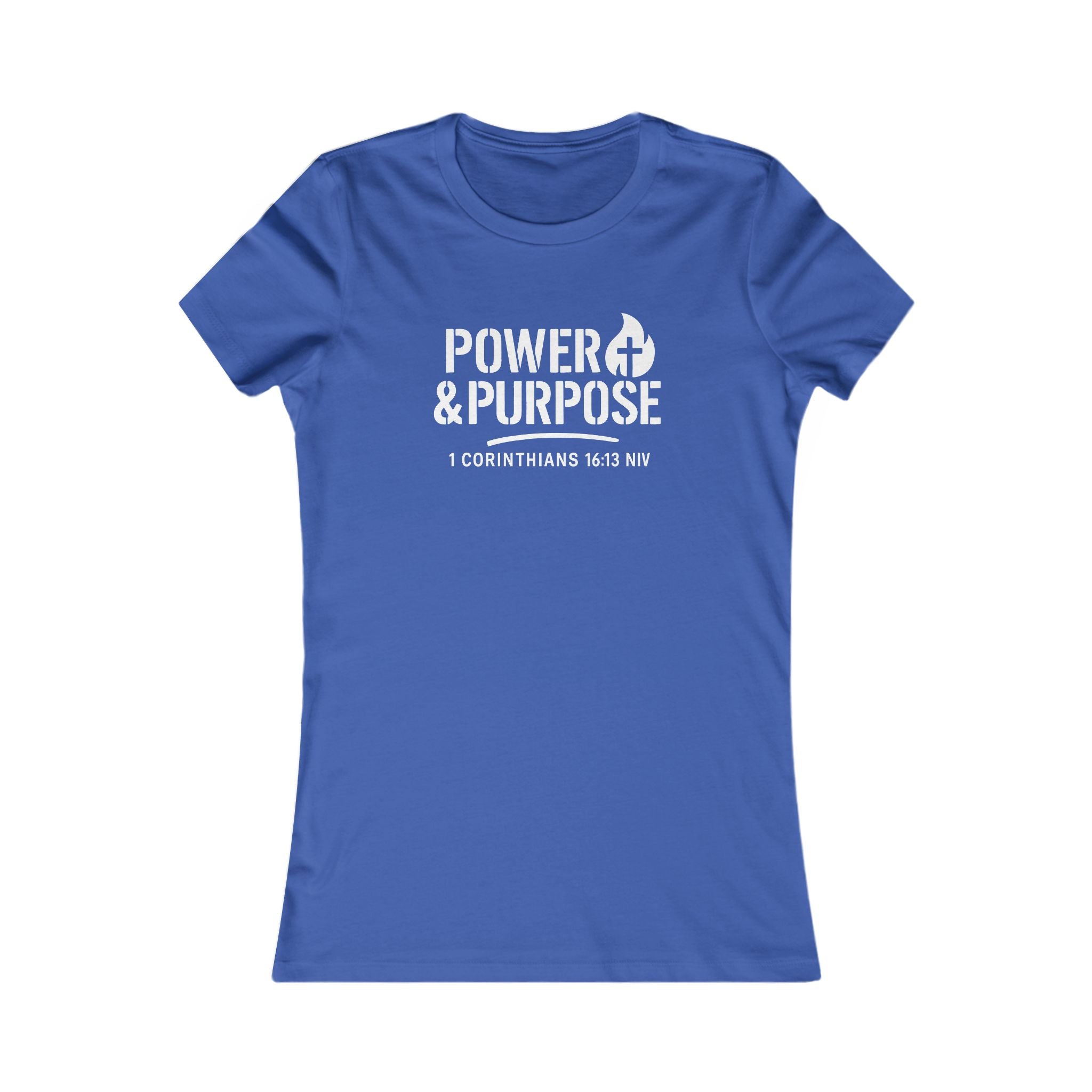 Women's Favorite Tee Power & Purpose — Classic White Fitted Women's T‑Shirt