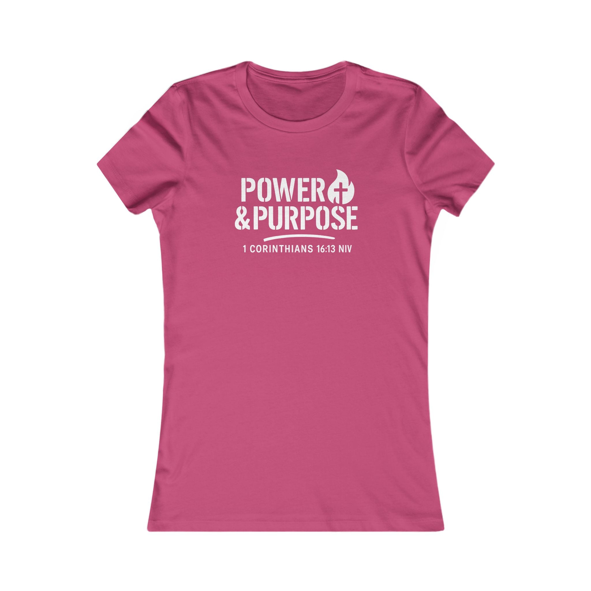 Women's Favorite Tee Power & Purpose — Classic White Fitted Women's T‑Shirt