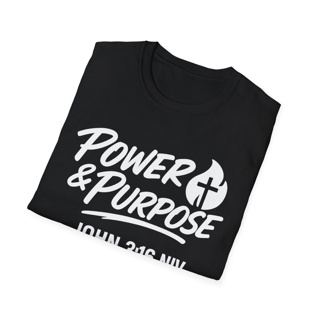Power & Purpose John 3:16 Tee — ‘Jesus Saves’ Cross Graphic T-Shirt