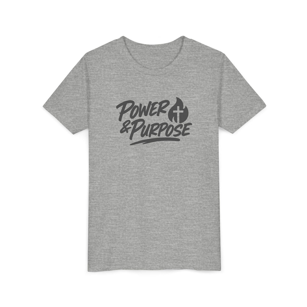 Youth Tee — "Power & Purpose" Christian Kids T‑Shirt (Faith-Based Inspirational)