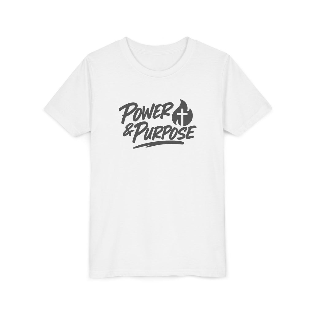 Youth Tee — "Power & Purpose" Christian Kids T‑Shirt (Faith-Based Inspirational)