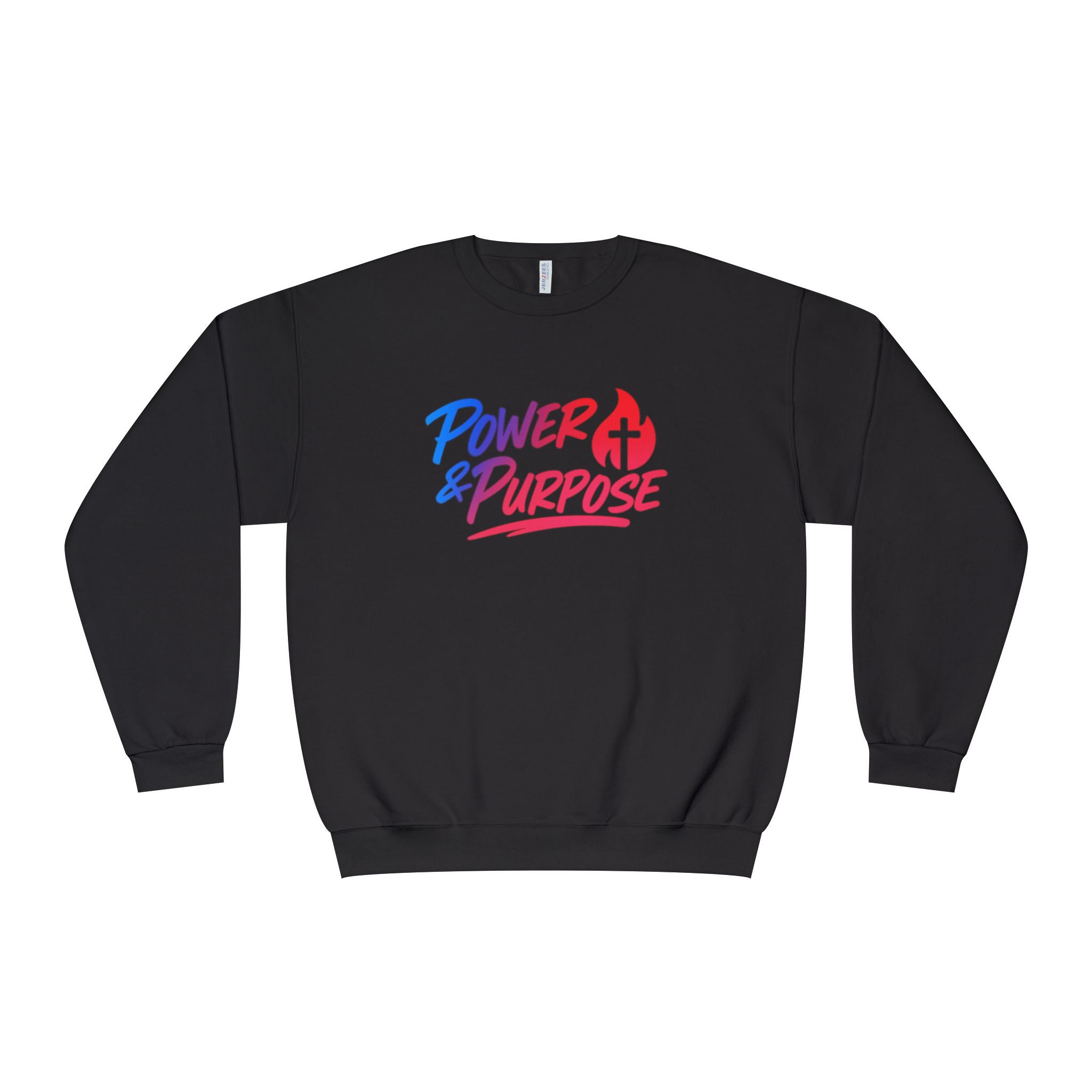 Power & Purpose Crewneck Sweatshirt — Inspirational Christian Graphic Sweatshirt