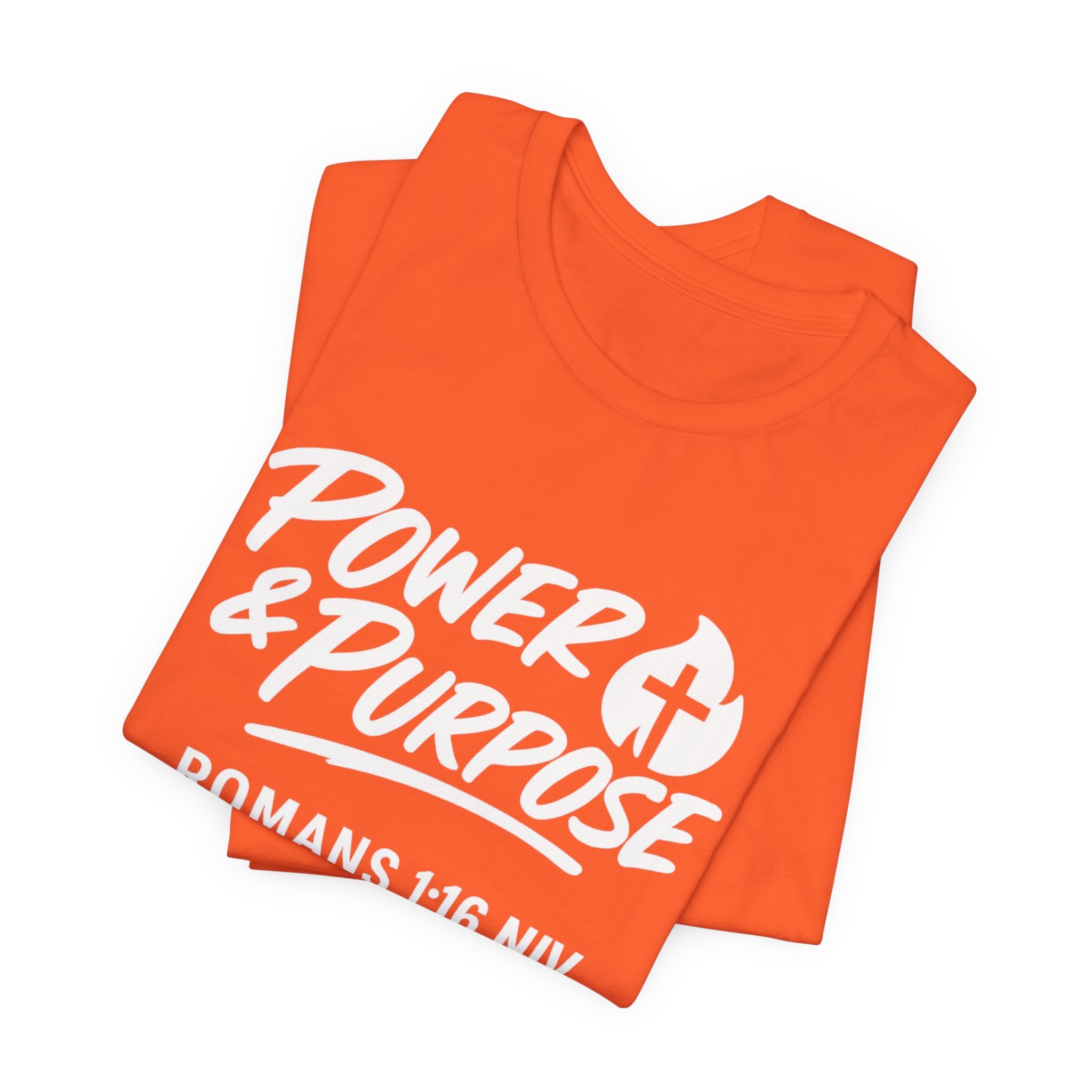 Power & Purpose Classic T-Shirt Romans 1:16 NIV– Plain Jersey Short Sleeve Tee