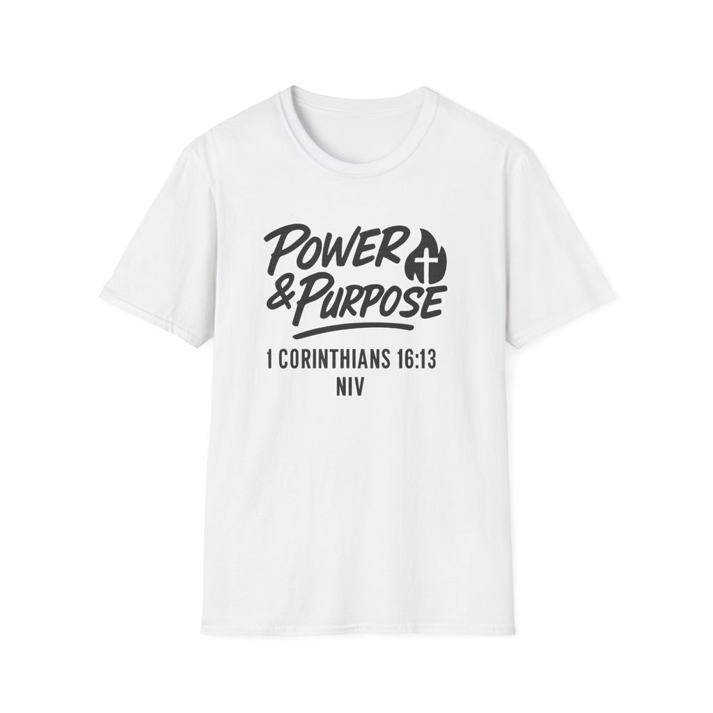 Power & Purpose T‑Shirt — 1 Corinthians 16:13 NIV Christian Faith Tee