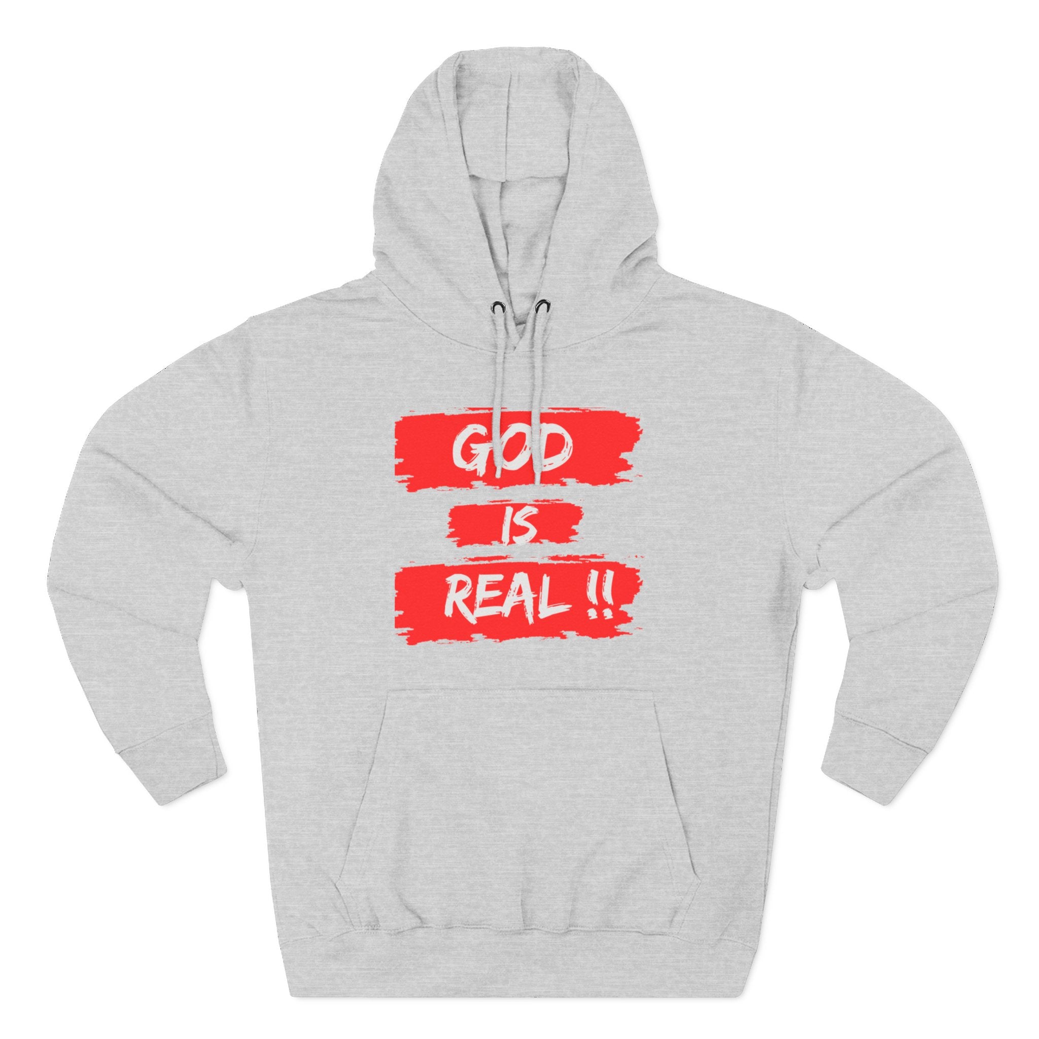 Hoodie - God Is Real Bold Brushstroke Faith Pullover