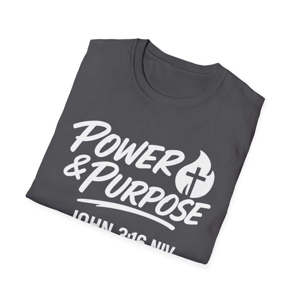 Power & Purpose John 3:16 Tee — ‘Jesus Saves’ Cross Graphic T-Shirt