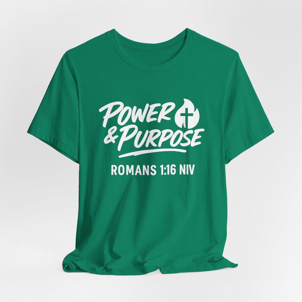 Power & Purpose Classic T-Shirt Romans 1:16 NIV– Plain Jersey Short Sleeve Tee