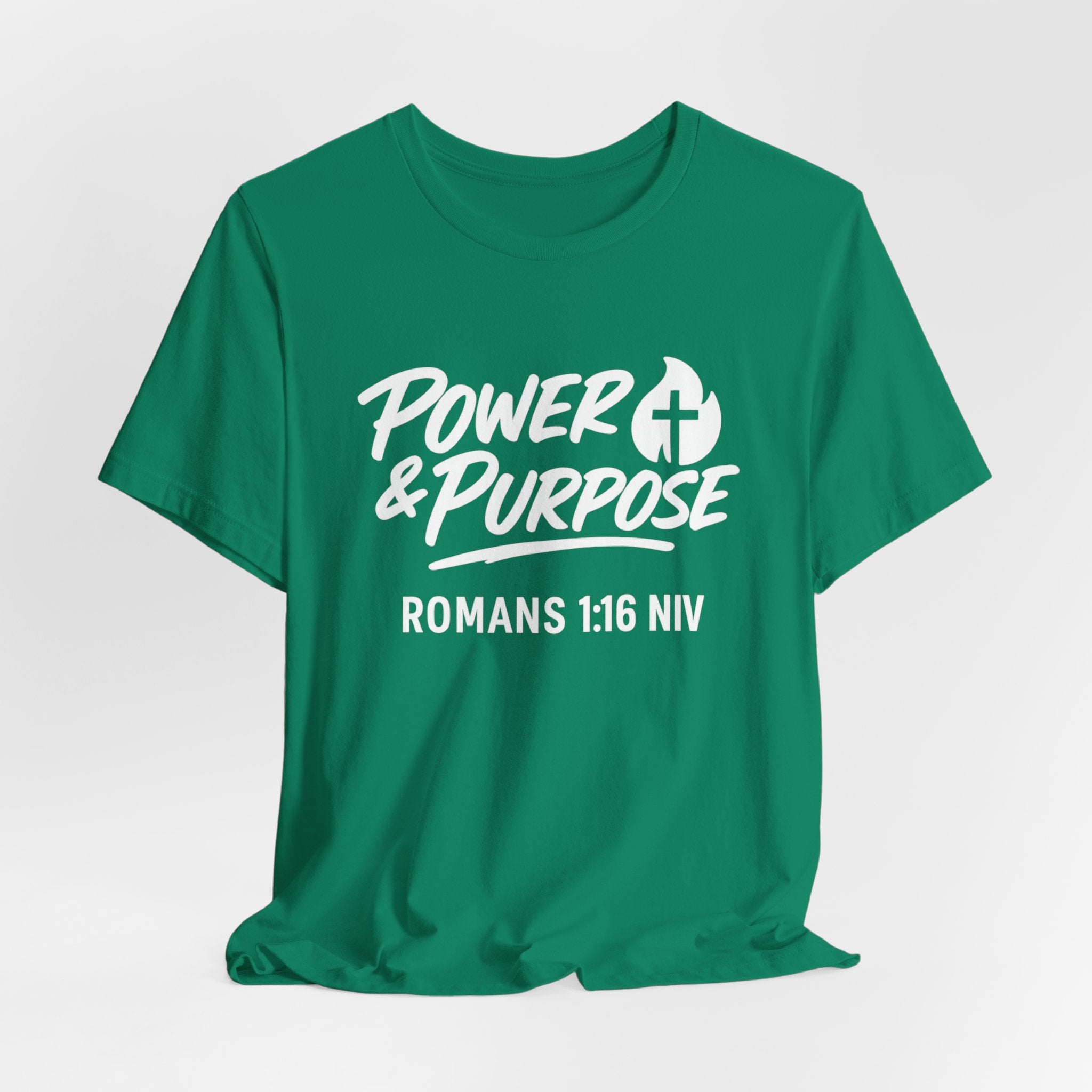 Power & Purpose Classic T-Shirt Romans 1:16 NIV– Plain Jersey Short Sleeve Tee