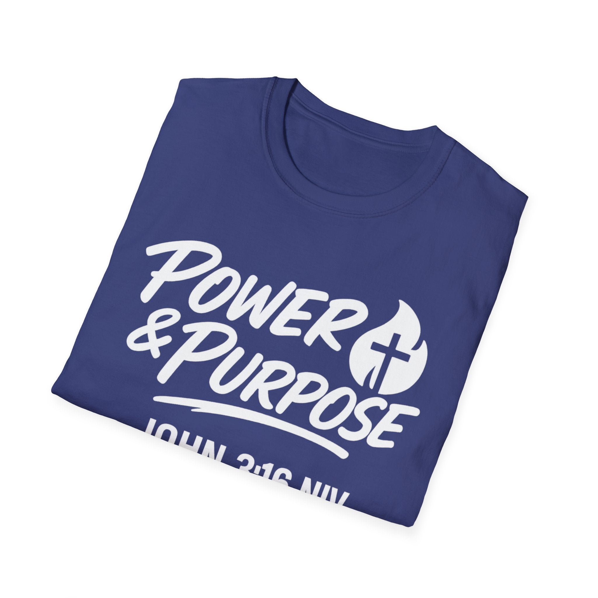 Power & Purpose John 3:16 Tee — ‘Jesus Saves’ Cross Graphic T-Shirt