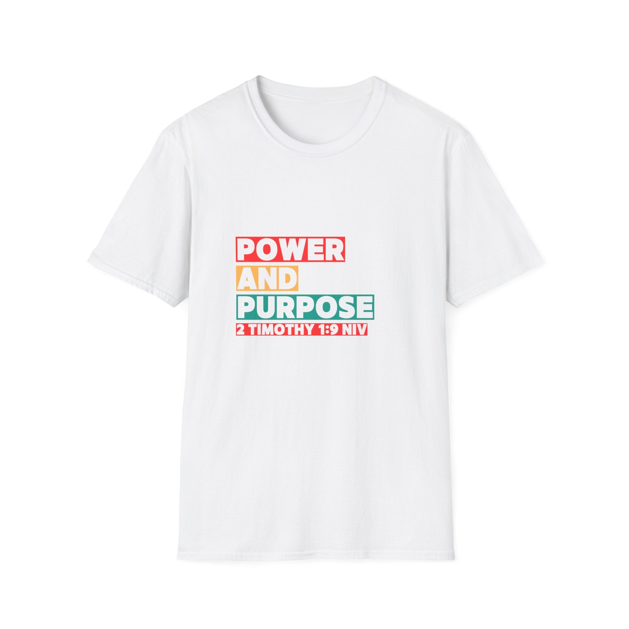 Power and Purpose Tee — 2 Timothy 1:9 Inspirational Christian T-Shirt