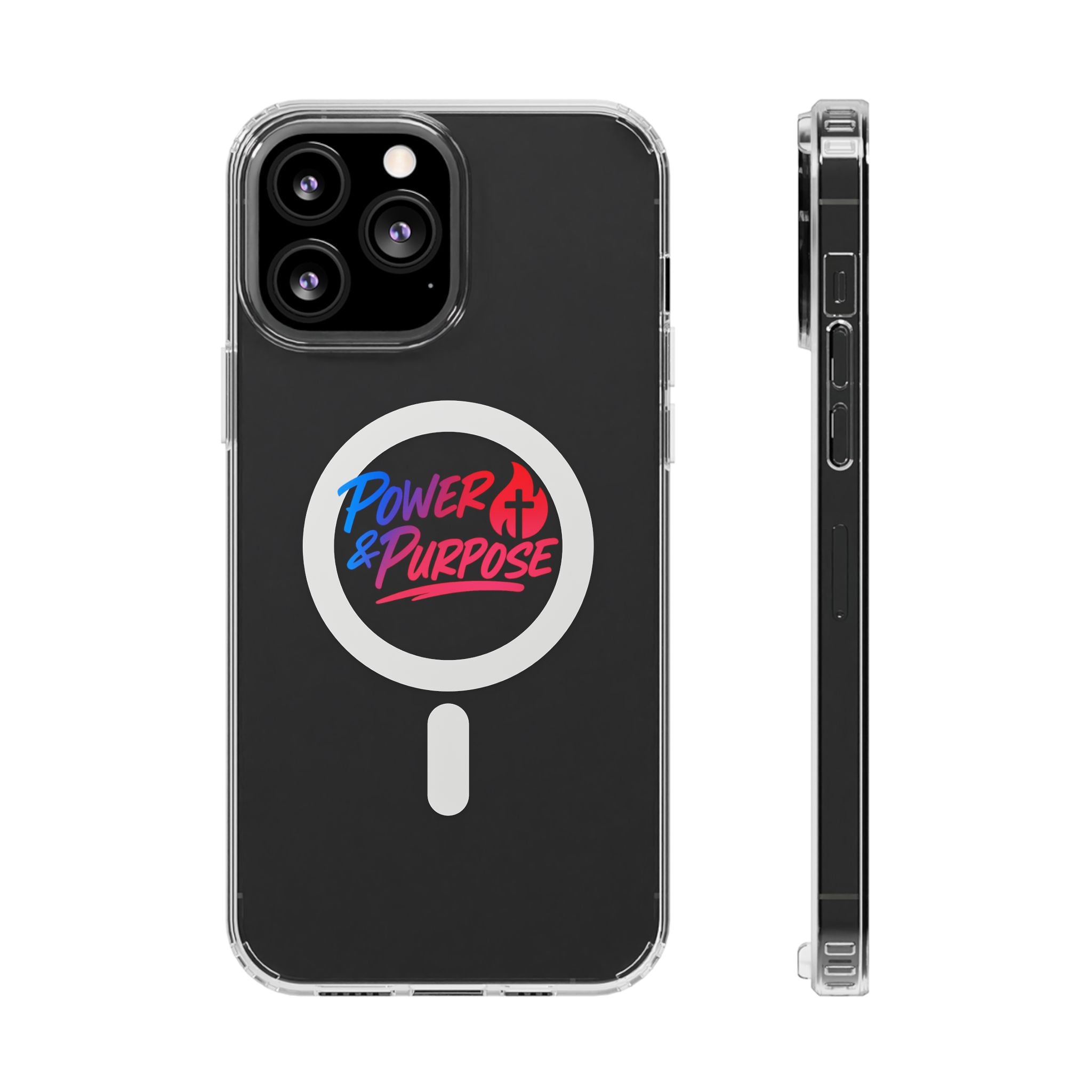 Clear Magnetic Phone Case — “Power & Purpose” Impact-Resistant MagSafe Compatible