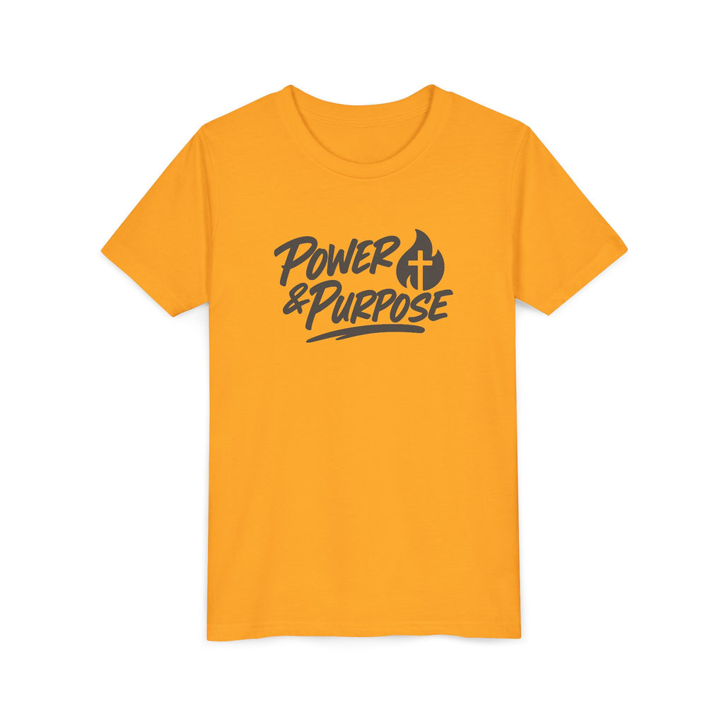 Youth Tee — "Power & Purpose" Christian Kids T‑Shirt (Faith-Based Inspirational)