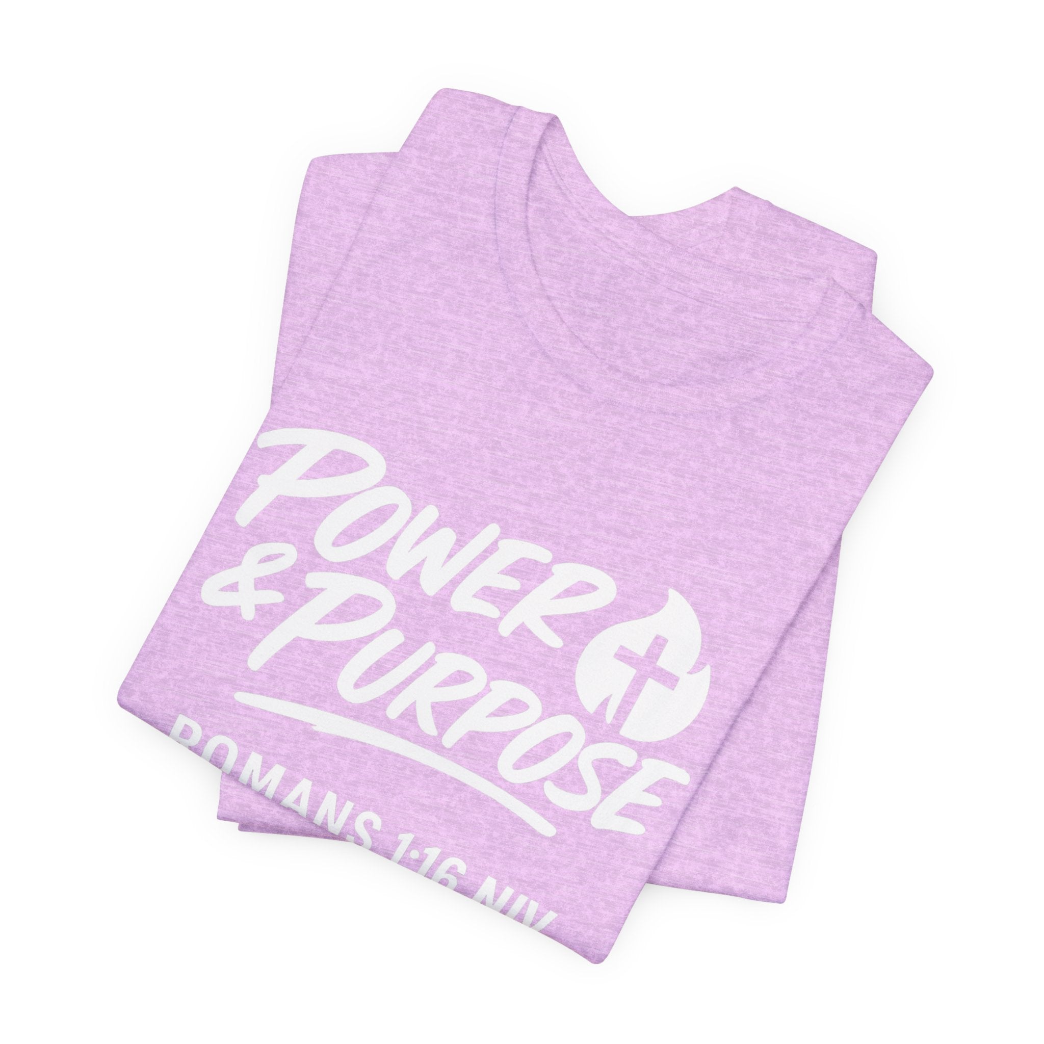 Power & Purpose Classic T-Shirt Romans 1:16 NIV– Plain Jersey Short Sleeve Tee