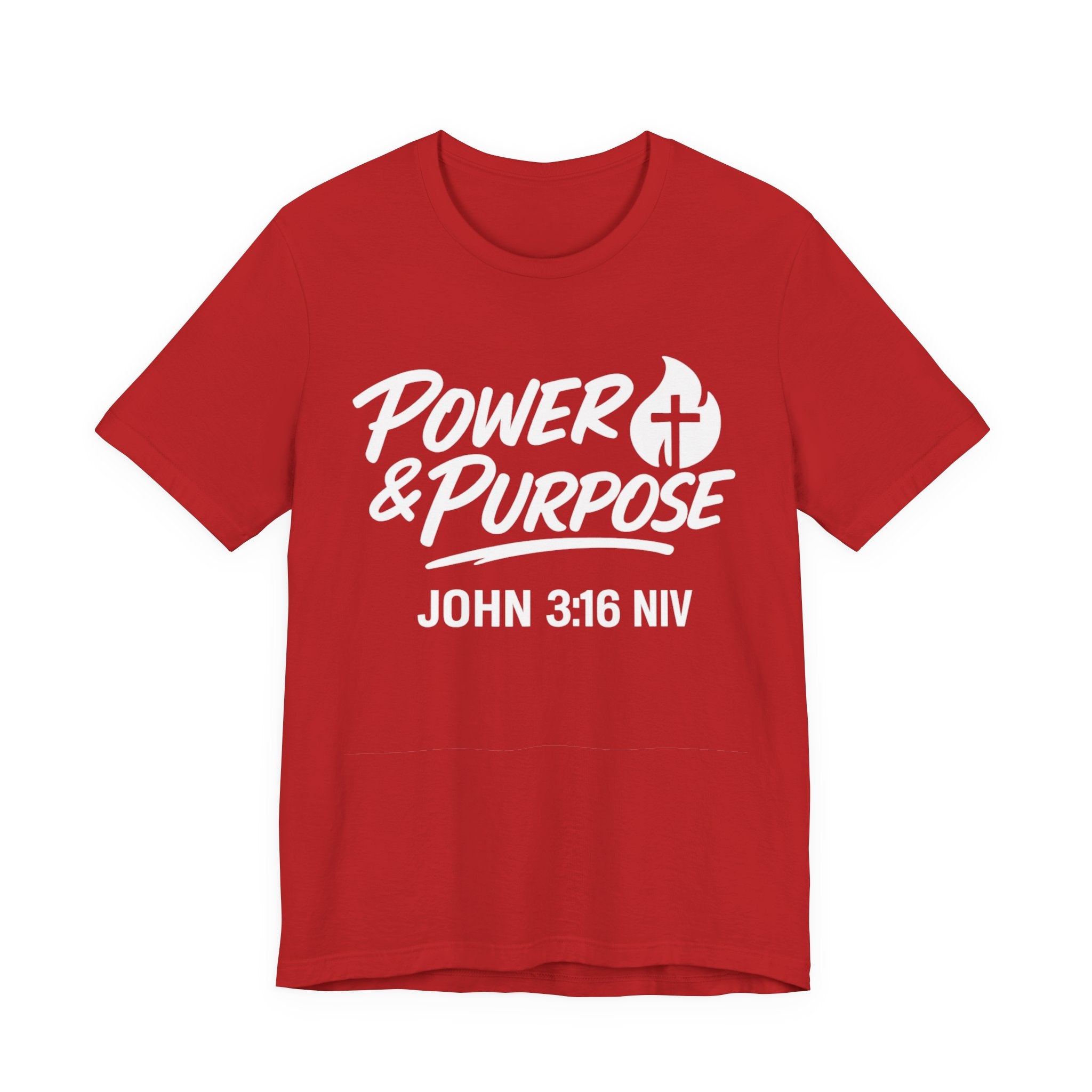 Power & Purpose John 3:16 Tee — ‘Jesus Saves’ Cross Graphic T-Shirt