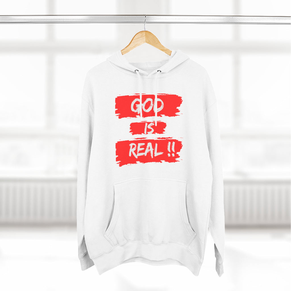 Hoodie - God Is Real Bold Brushstroke Faith Pullover