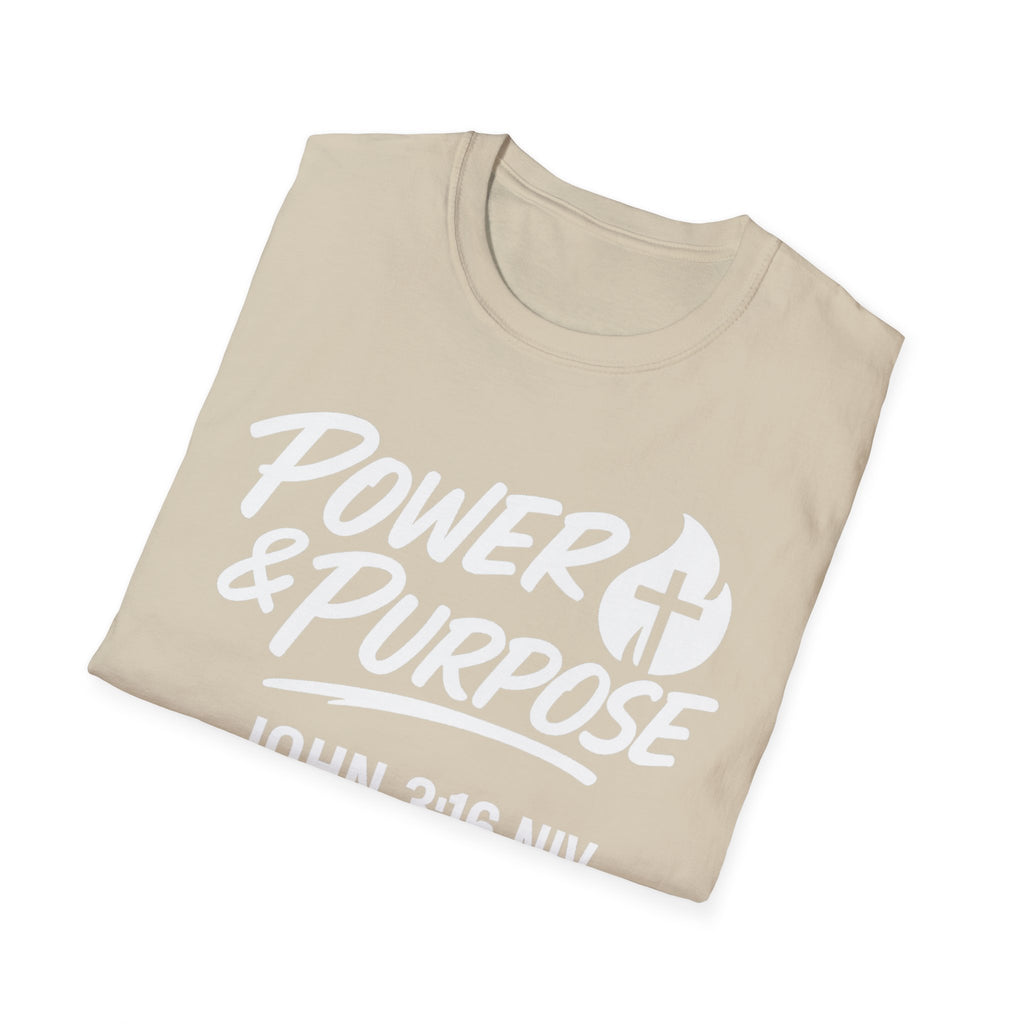 Power & Purpose John 3:16 Tee — ‘Jesus Saves’ Cross Graphic T-Shirt