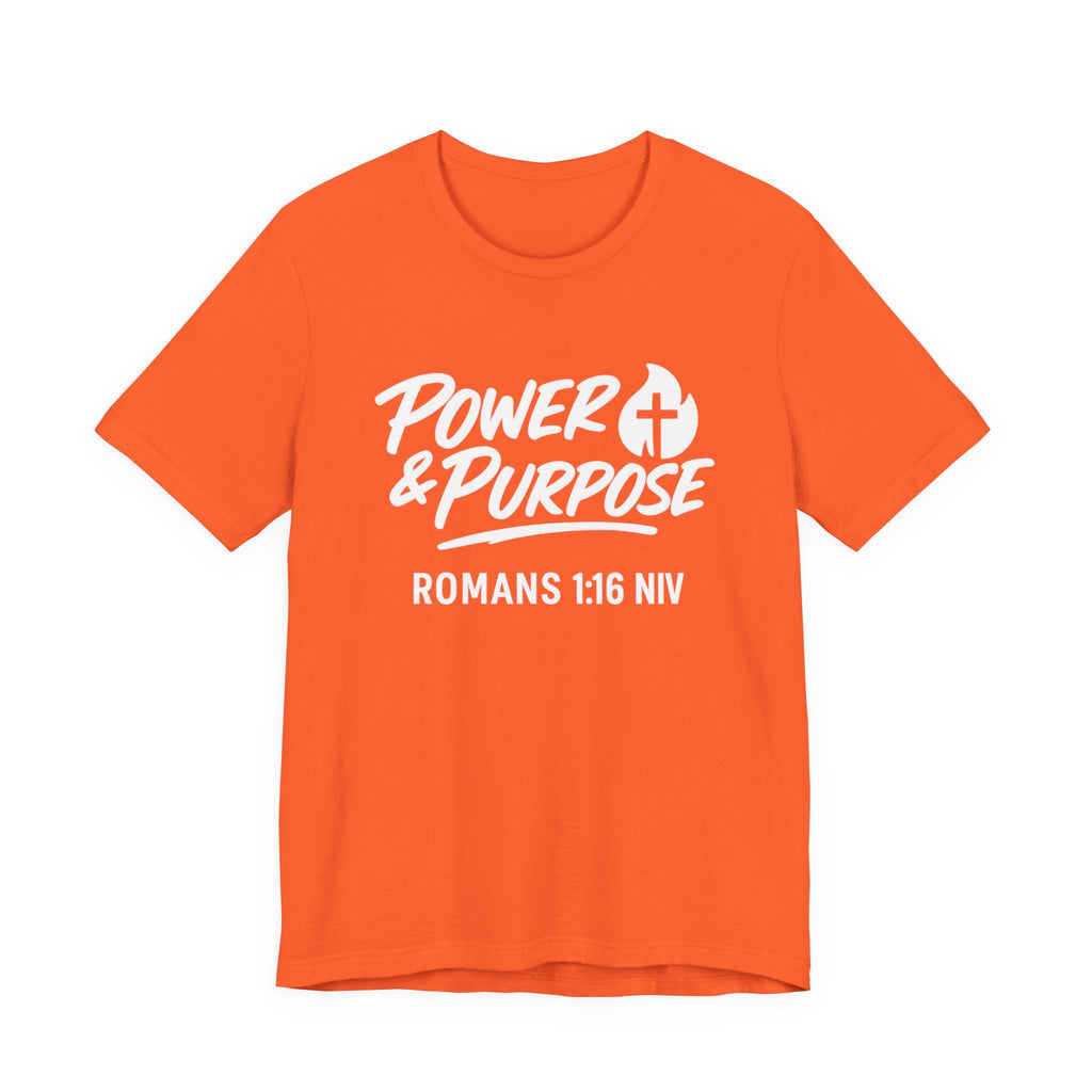 Power & Purpose Classic T-Shirt Romans 1:16 NIV– Plain Jersey Short Sleeve Tee