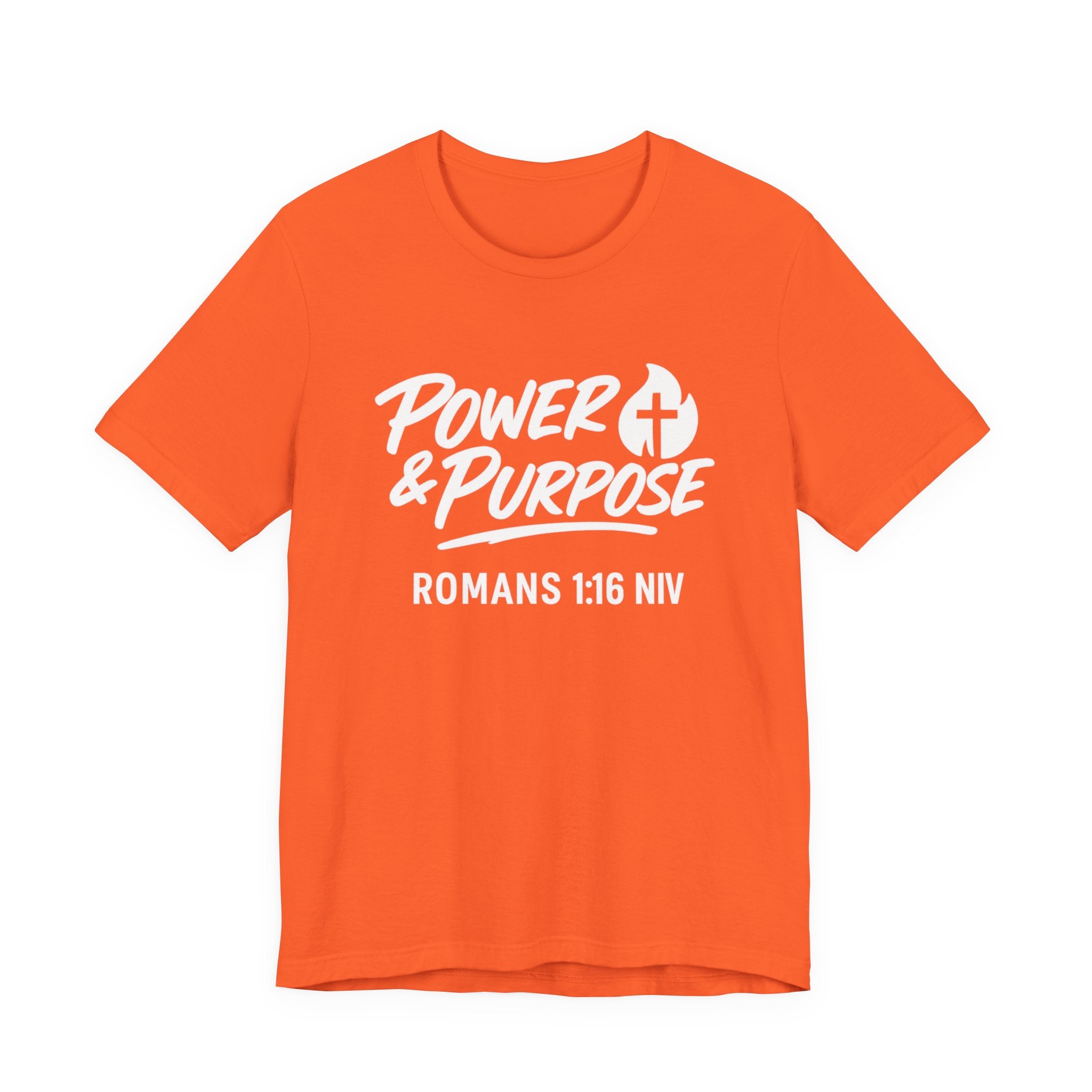 Power & Purpose Classic T-Shirt Romans 1:16 NIV– Plain Jersey Short Sleeve Tee