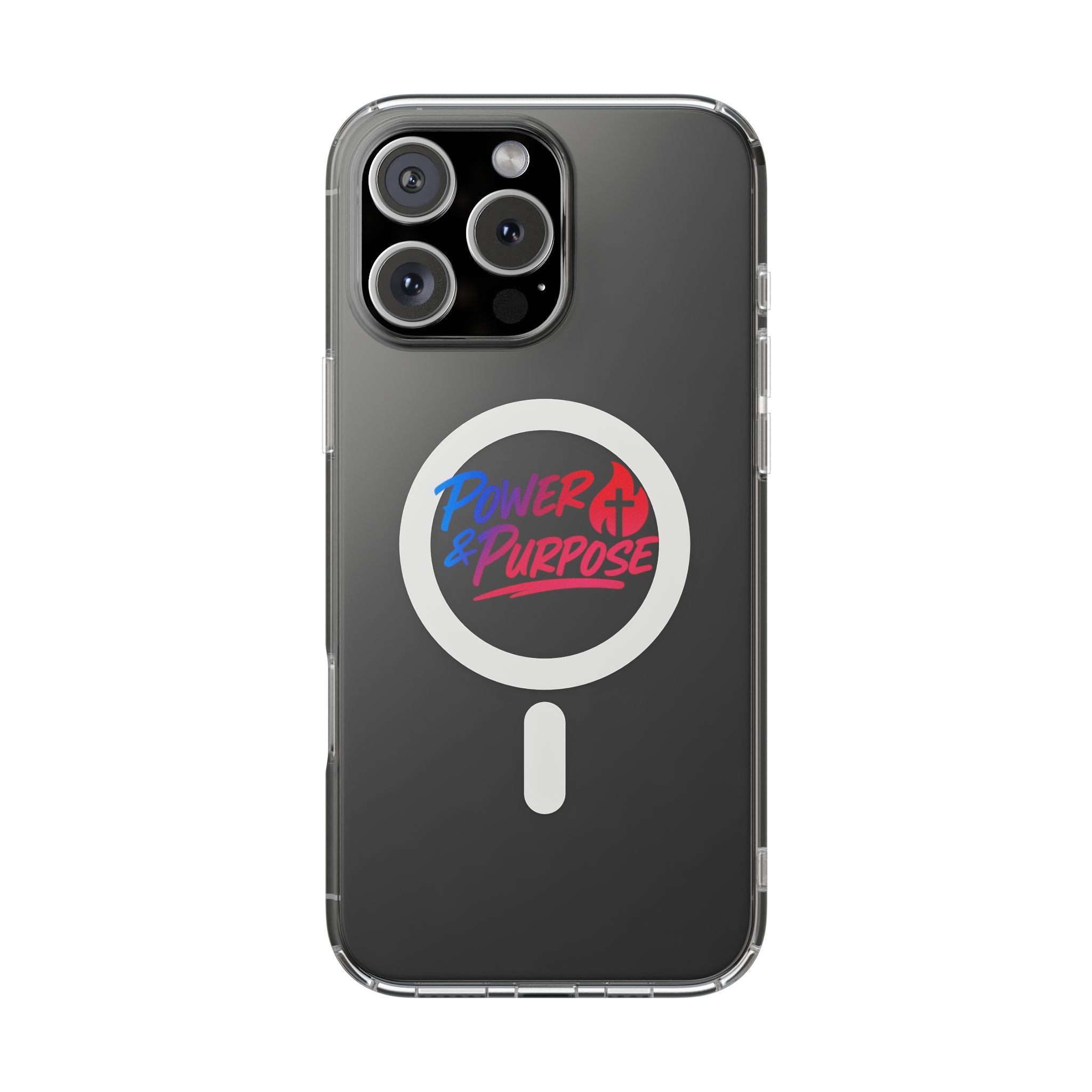 Clear Magnetic Phone Case — “Power & Purpose” Impact-Resistant MagSafe Compatible