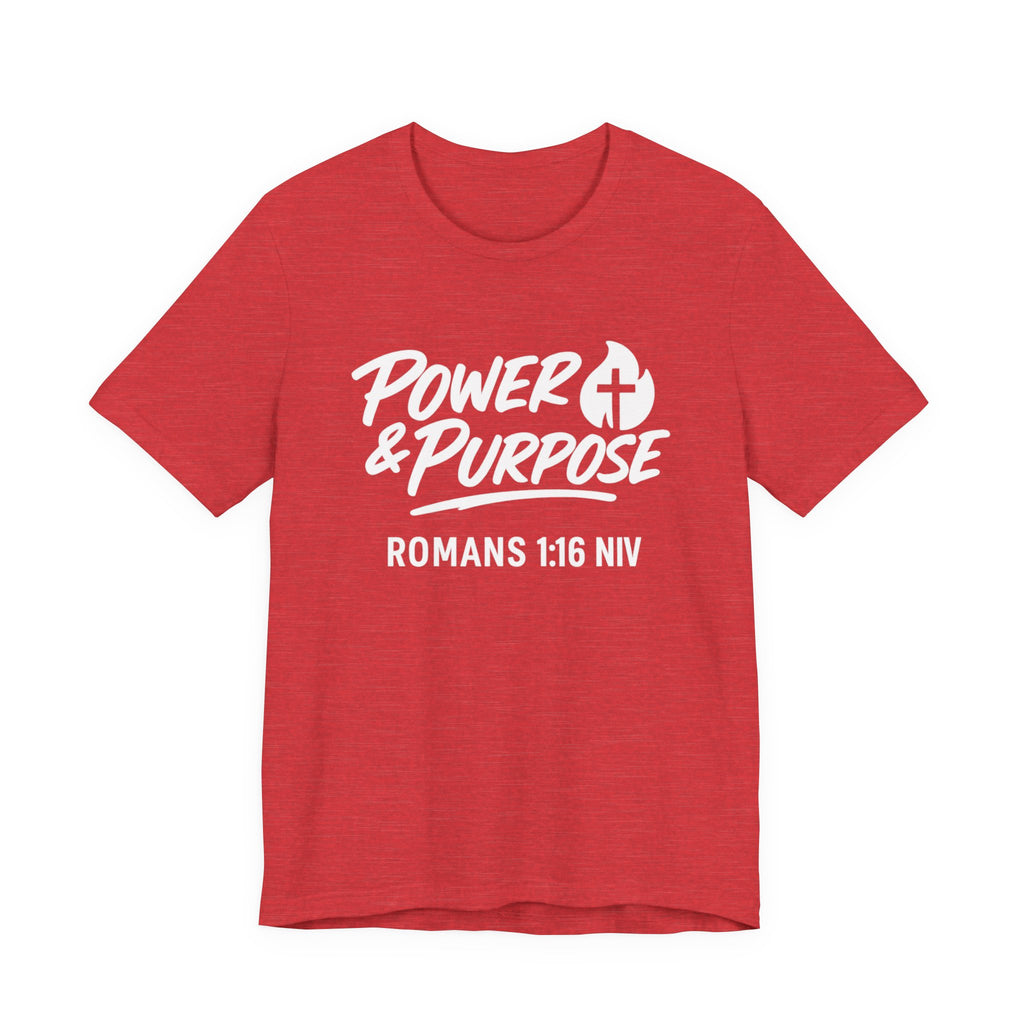Power & Purpose Classic T-Shirt Romans 1:16 NIV– Plain Jersey Short Sleeve Tee