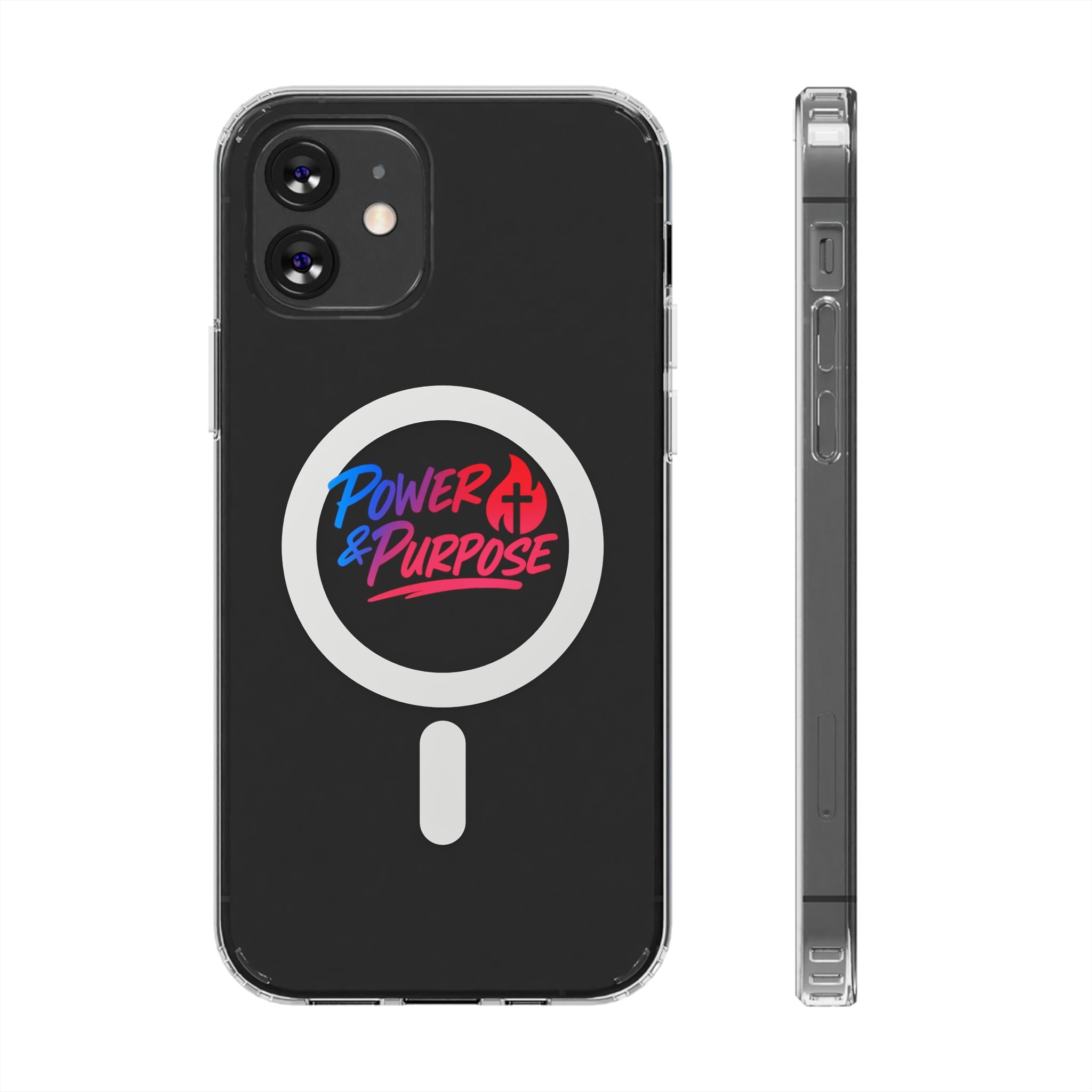 Clear Magnetic Phone Case — “Power & Purpose” Impact-Resistant MagSafe Compatible