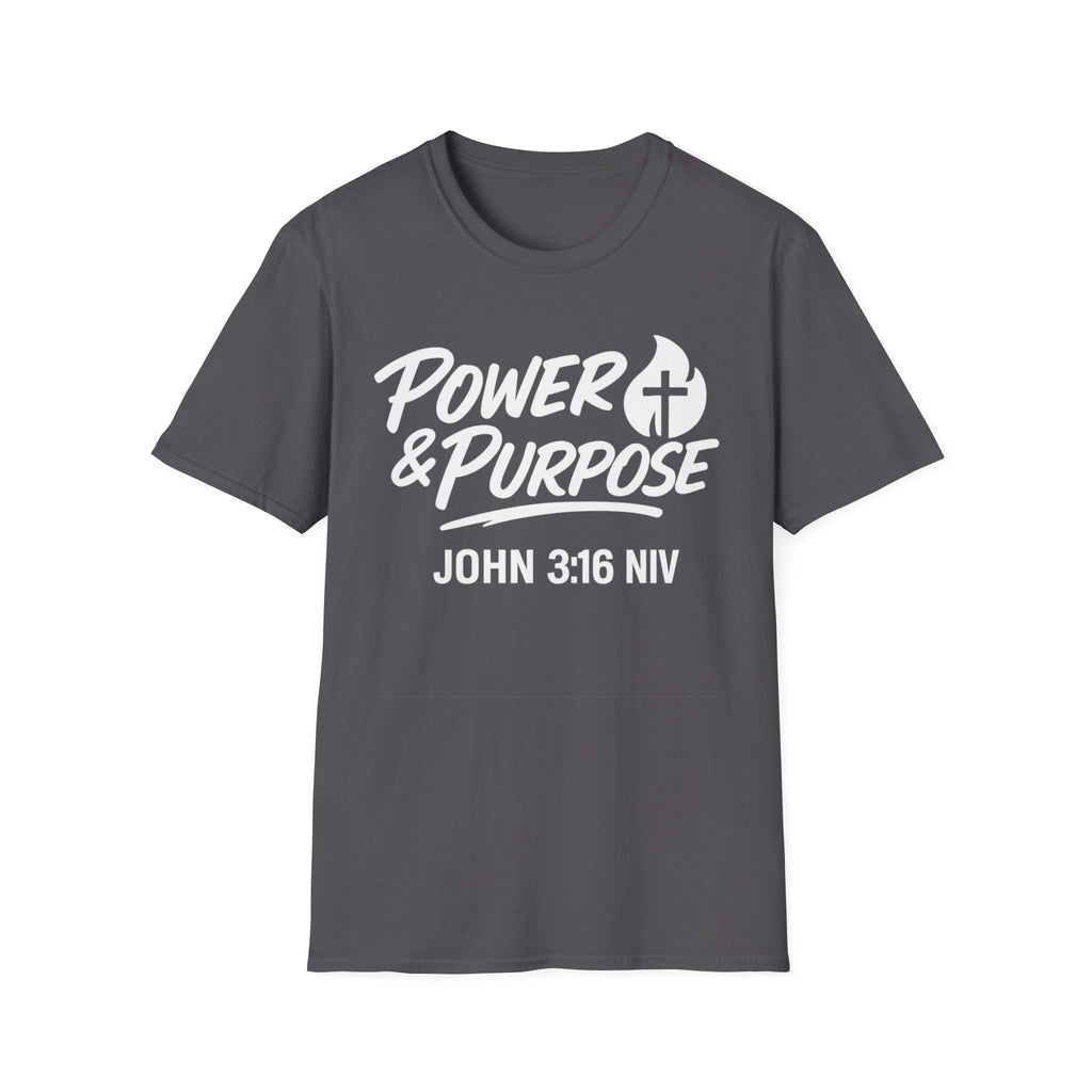 Power & Purpose John 3:16 Tee — ‘Jesus Saves’ Cross Graphic T-Shirt