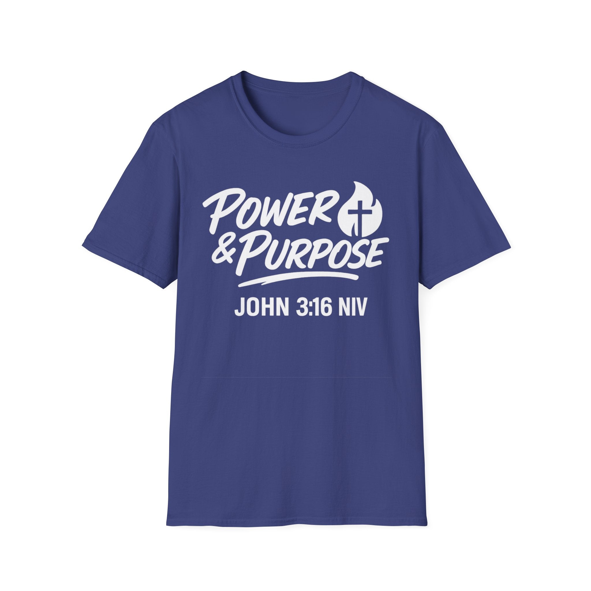 Power & Purpose John 3:16 Tee — ‘Jesus Saves’ Cross Graphic T-Shirt