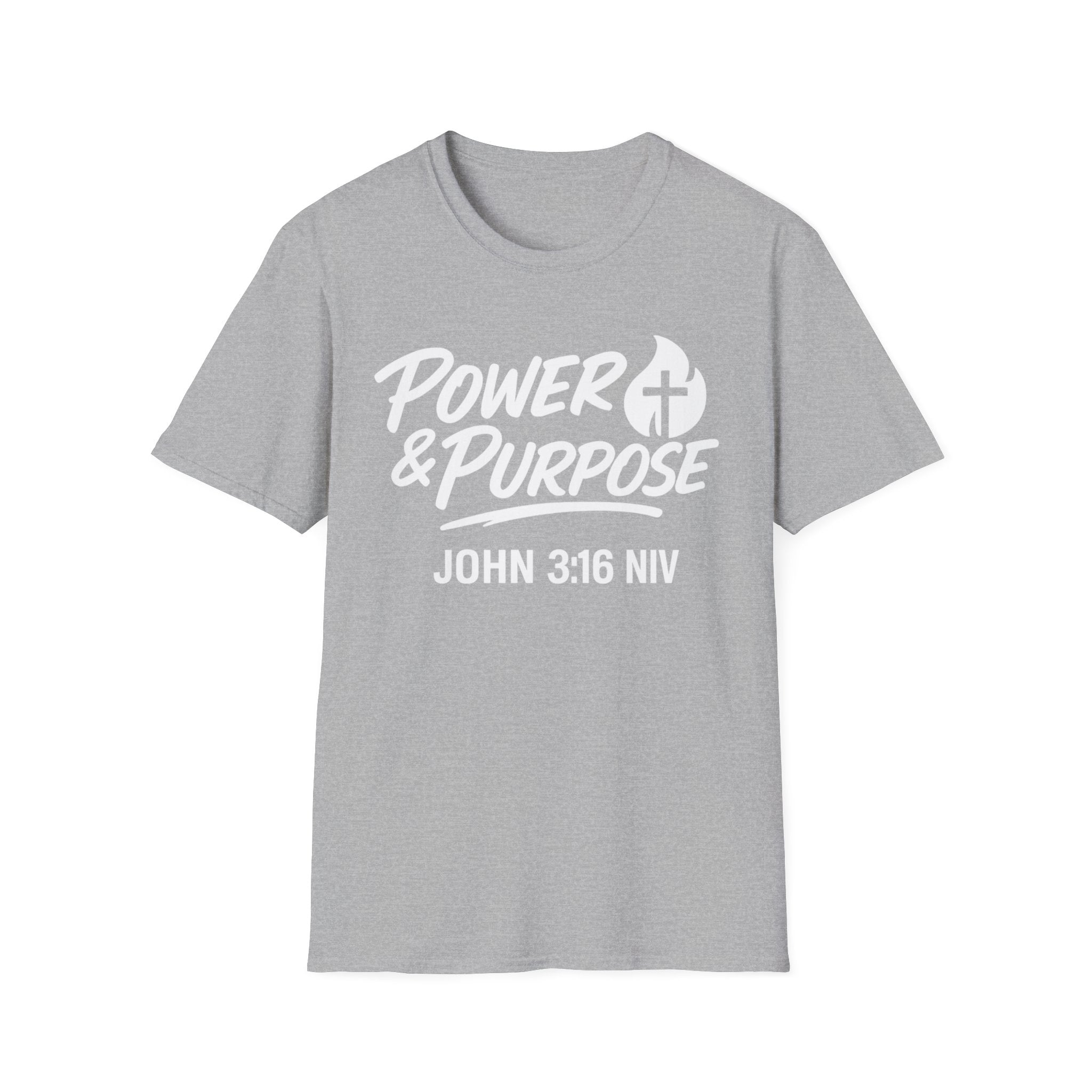 Power & Purpose John 3:16 Tee — ‘Jesus Saves’ Cross Graphic T-Shirt