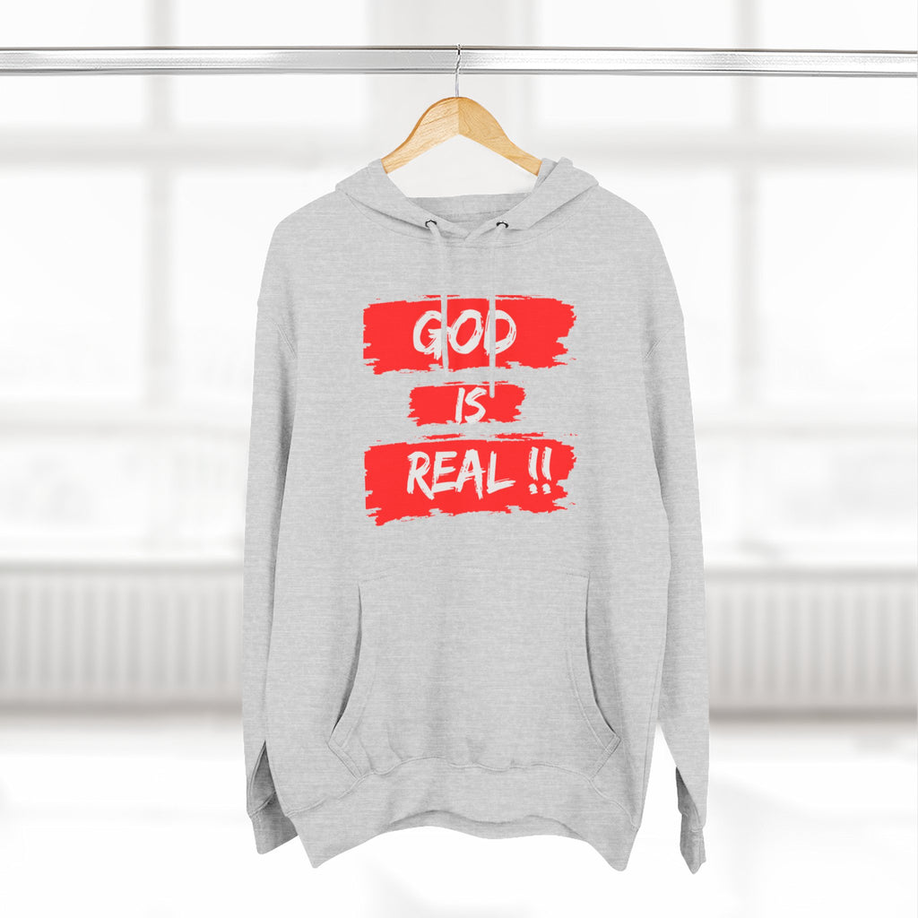 Hoodie - God Is Real Bold Brushstroke Faith Pullover