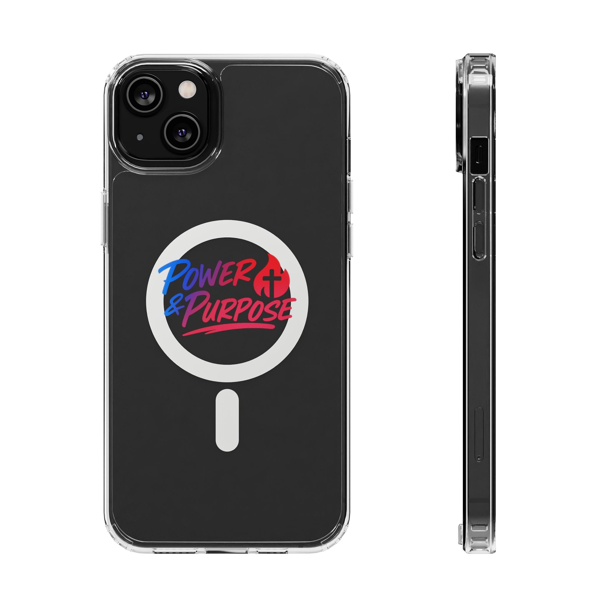 Clear Magnetic Phone Case — “Power & Purpose” Impact-Resistant MagSafe Compatible