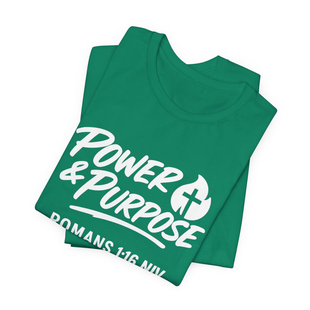 Power & Purpose Classic T-Shirt Romans 1:16 NIV– Plain Jersey Short Sleeve Tee