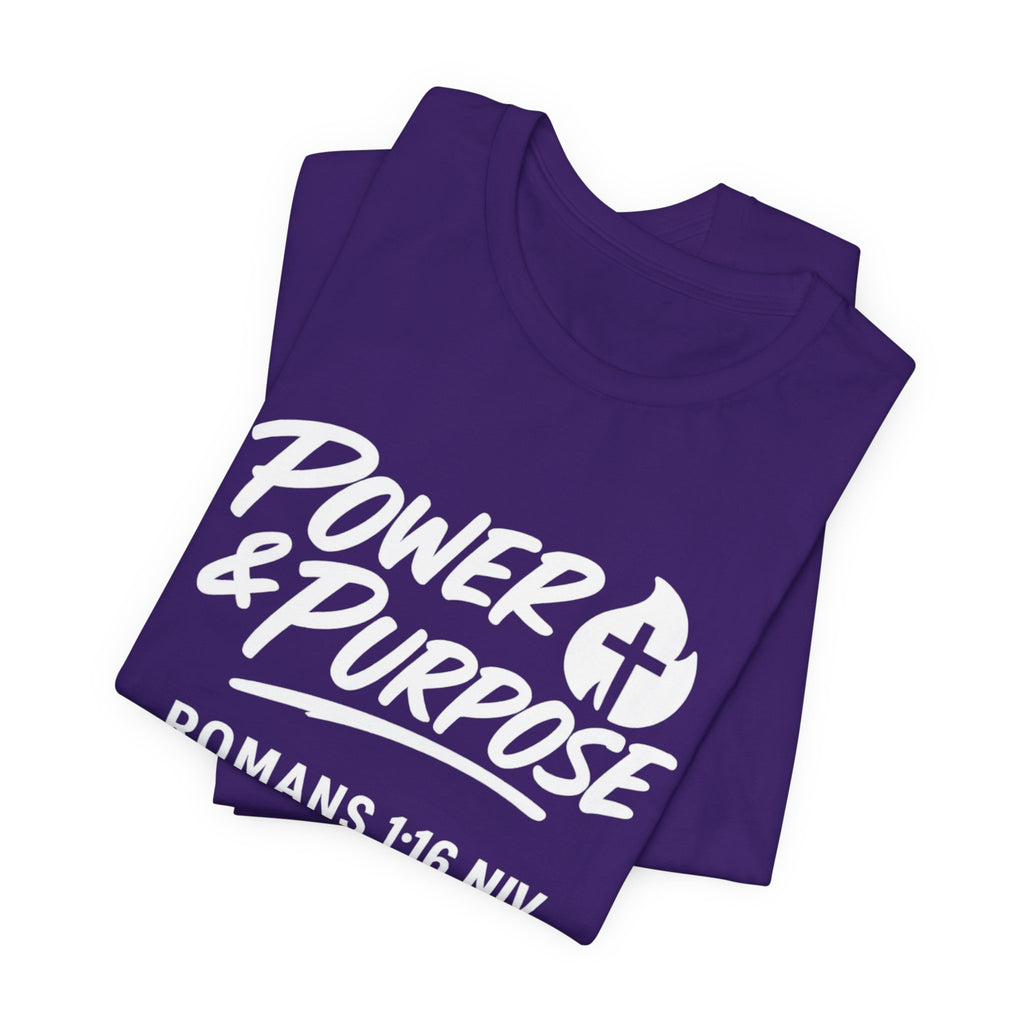 Power & Purpose Classic T-Shirt Romans 1:16 NIV– Plain Jersey Short Sleeve Tee
