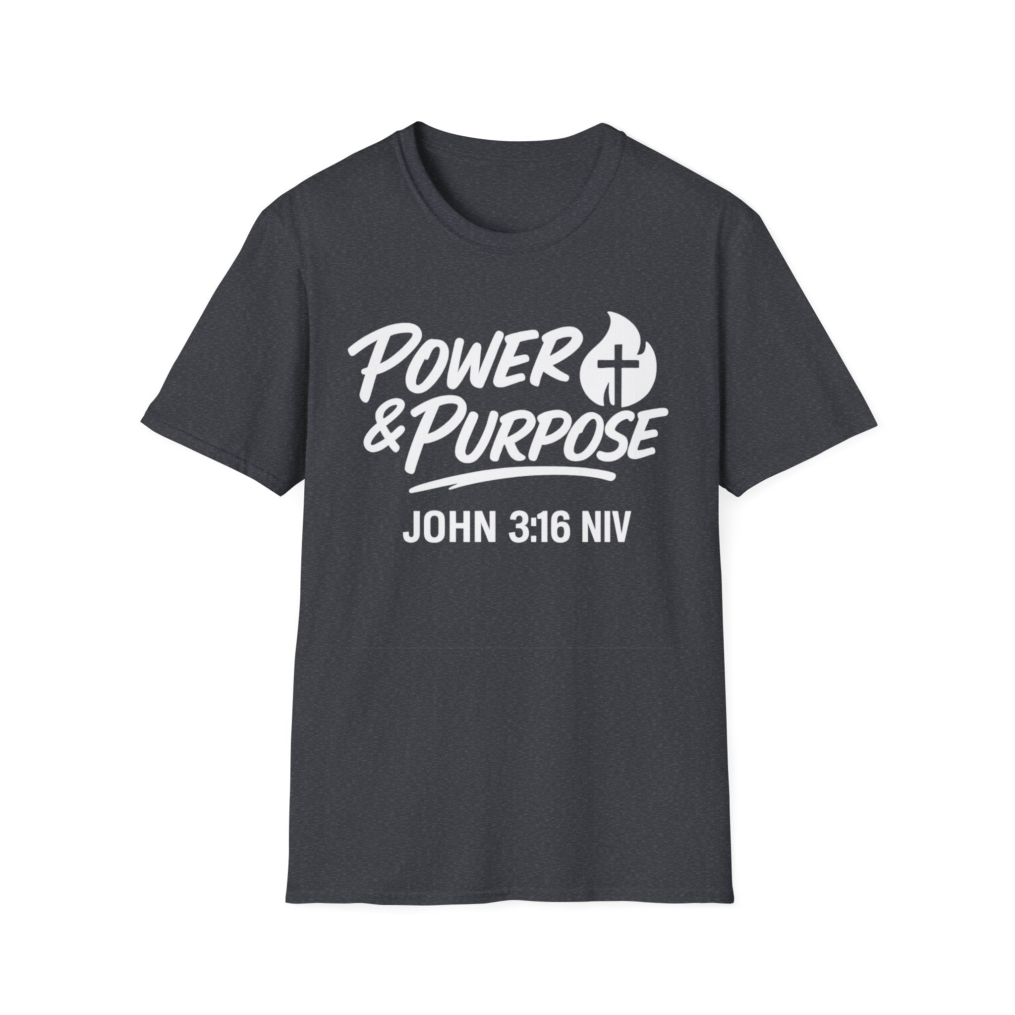 Power & Purpose John 3:16 Tee — ‘Jesus Saves’ Cross Graphic T-Shirt