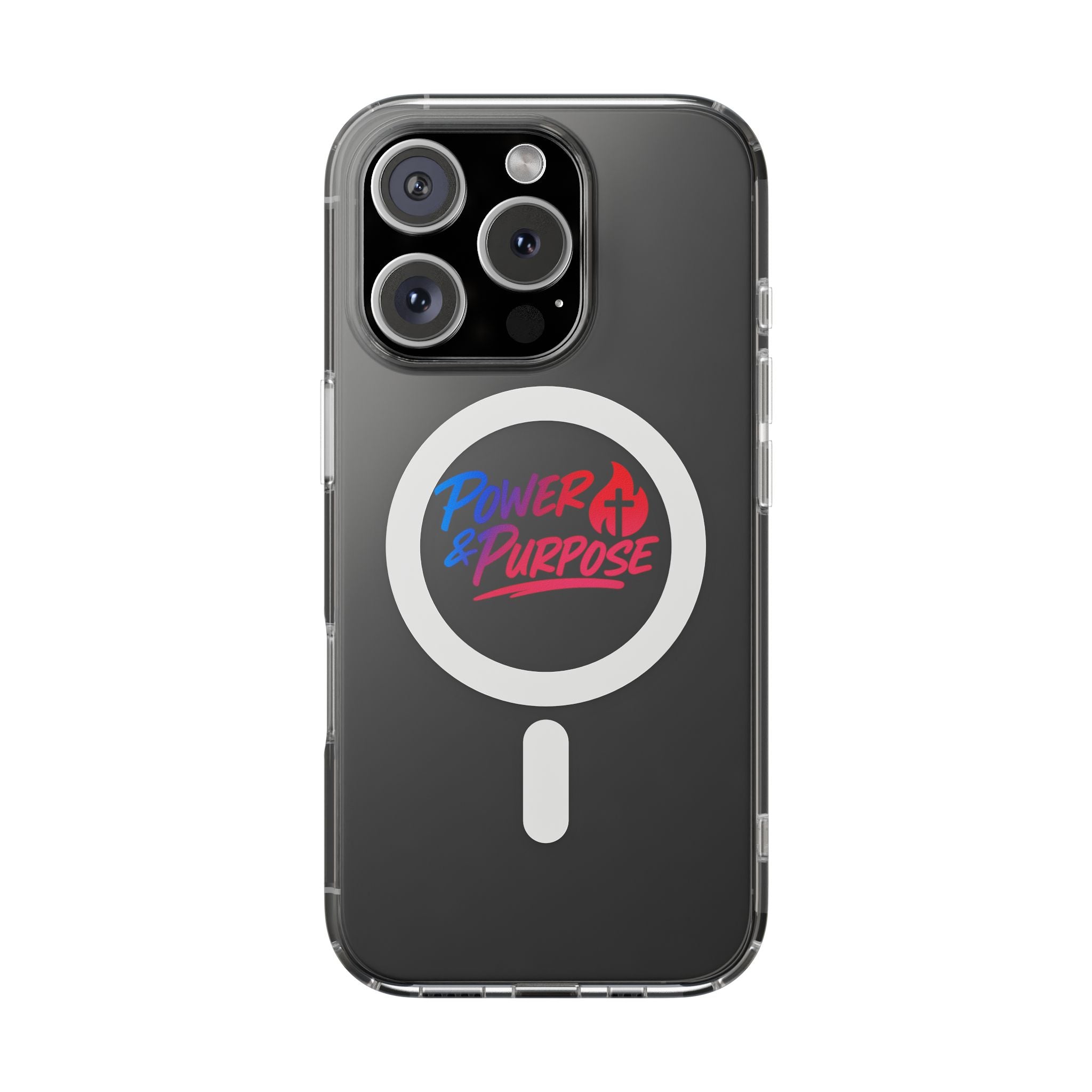 Clear Magnetic Phone Case — “Power & Purpose” Impact-Resistant MagSafe Compatible