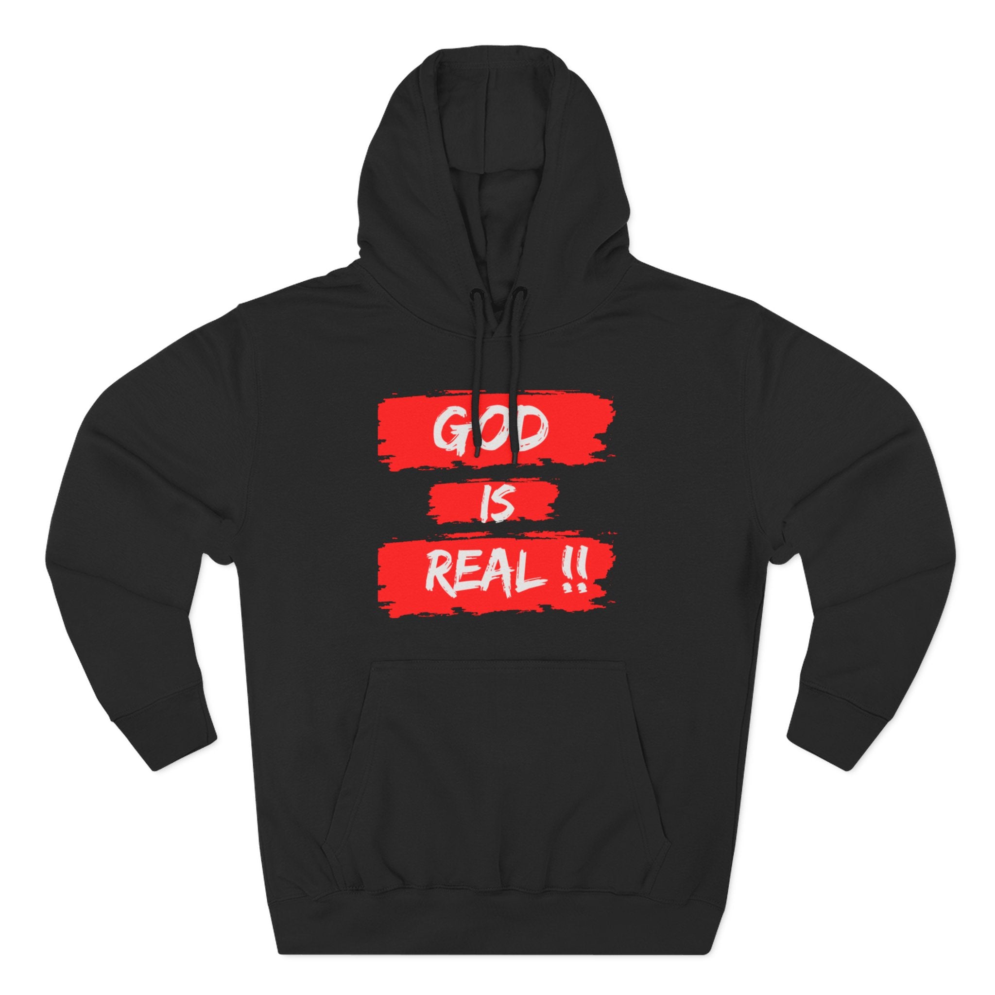 Hoodie - God Is Real Bold Brushstroke Faith Pullover