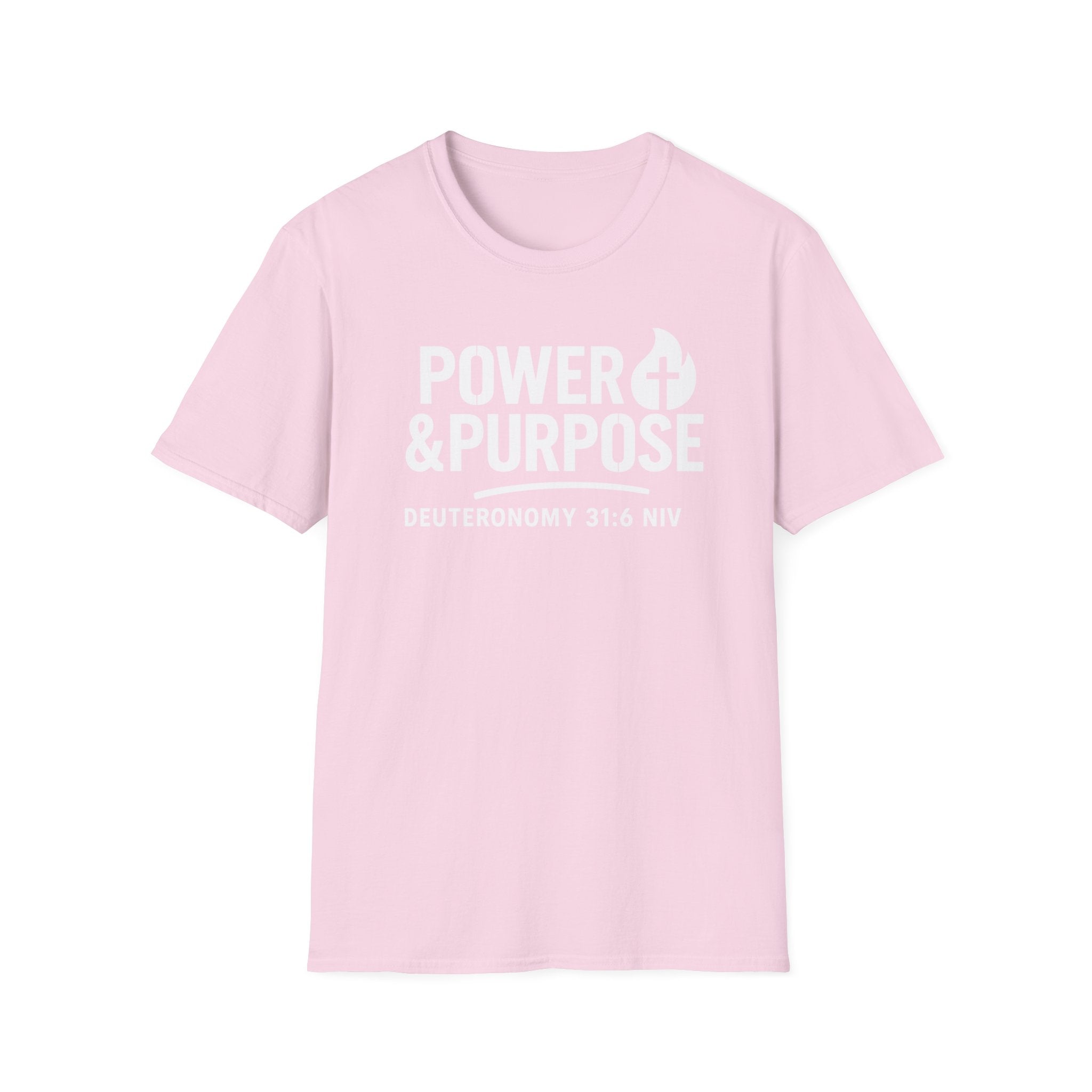 Power & Purpose Tee — Deuteronomy 31:6 Christian Faith T‑Shirt