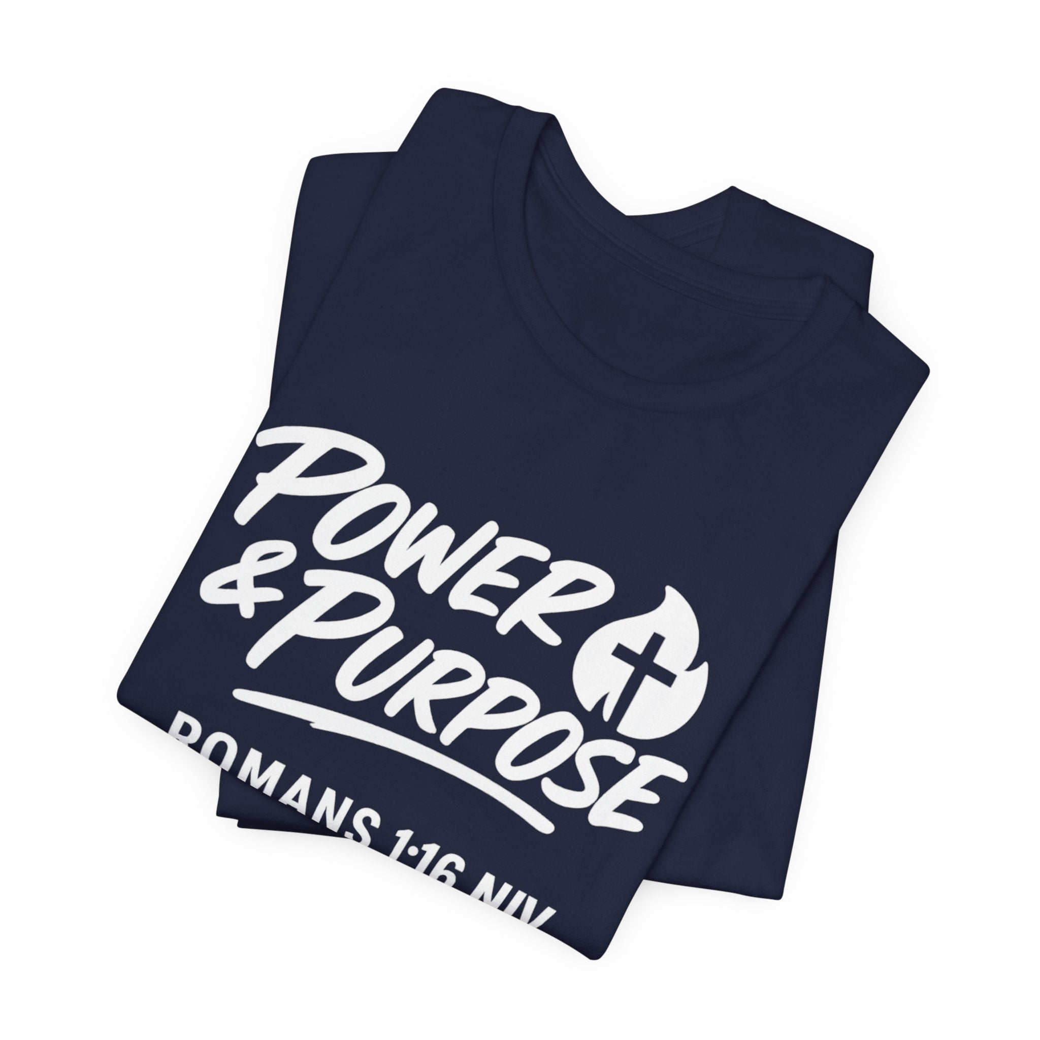 Power & Purpose Classic T-Shirt Romans 1:16 NIV– Plain Jersey Short Sleeve Tee