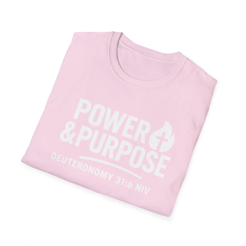 Power & Purpose Tee — Deuteronomy 31:6 Christian Faith T‑Shirt