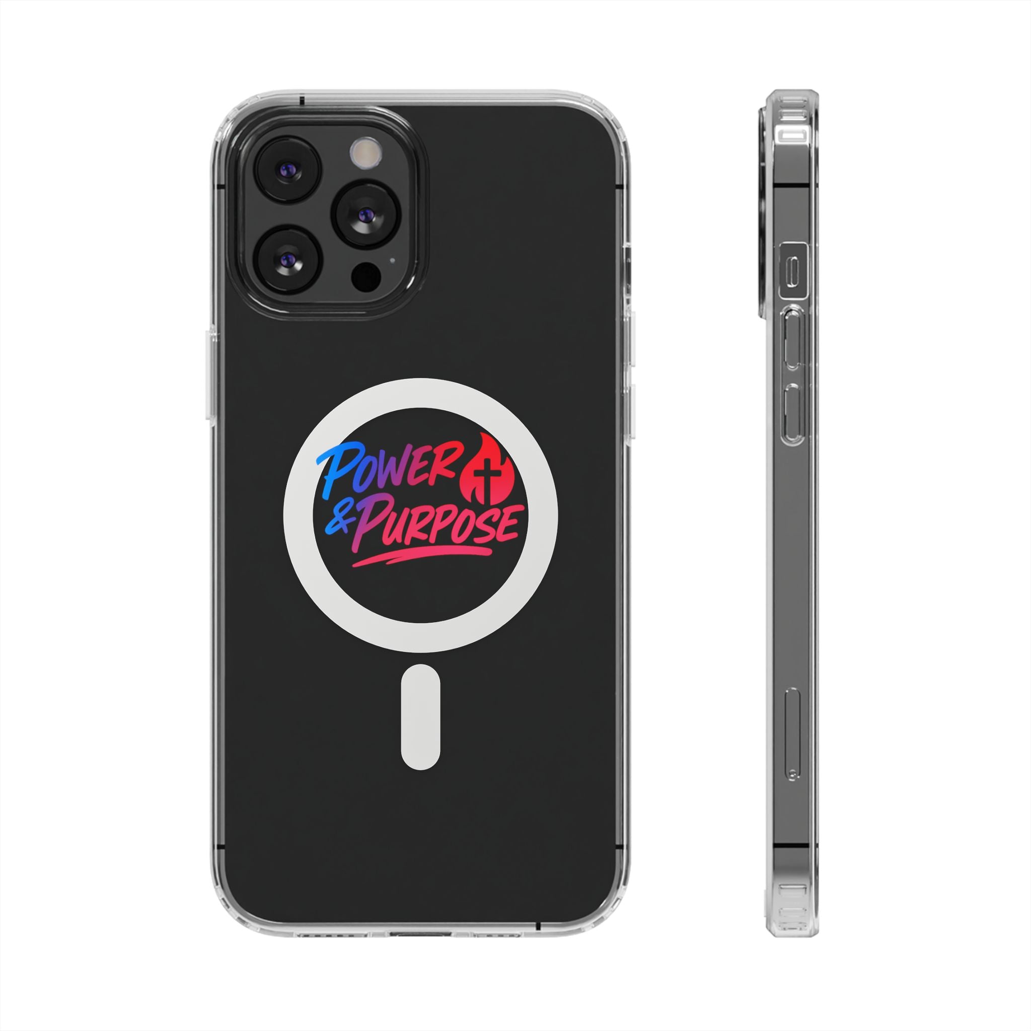 Clear Magnetic Phone Case — “Power & Purpose” Impact-Resistant MagSafe Compatible