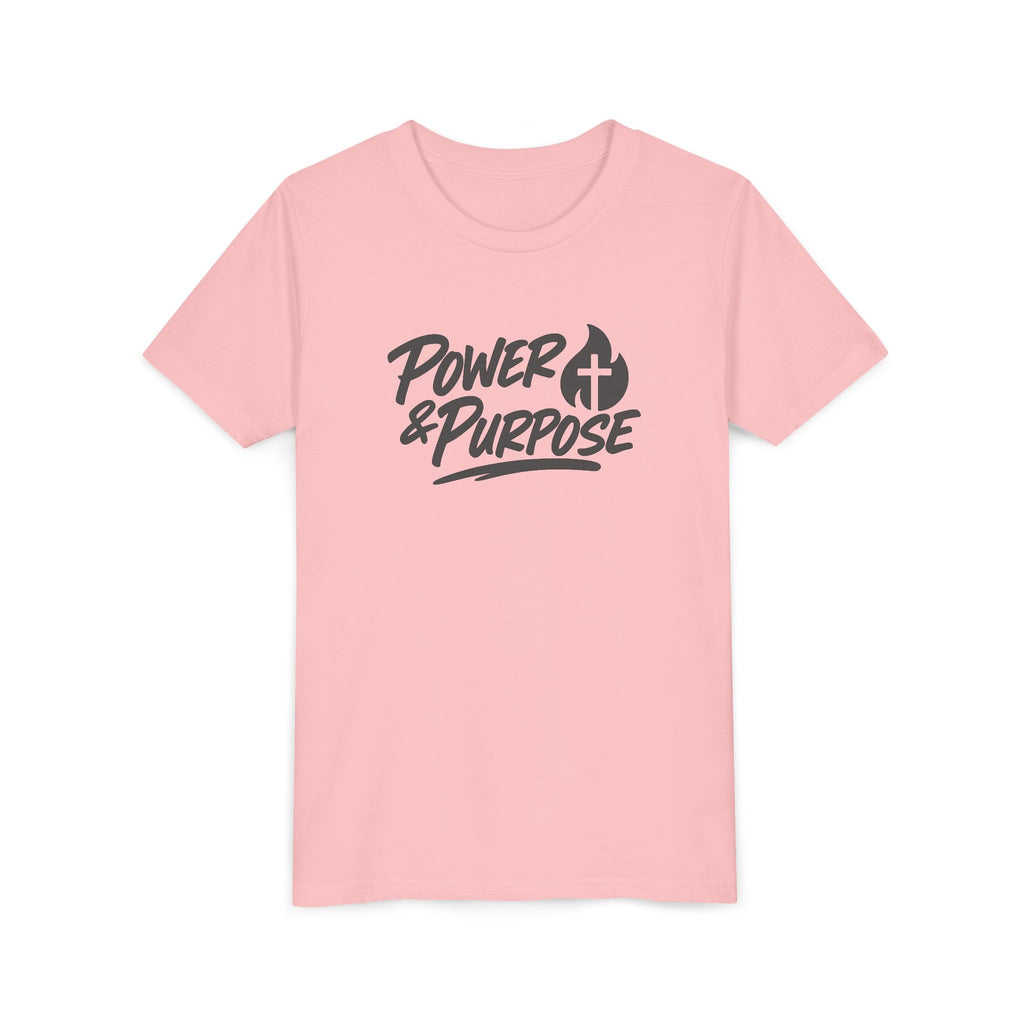 Youth Tee — "Power & Purpose" Christian Kids T‑Shirt (Faith-Based Inspirational)