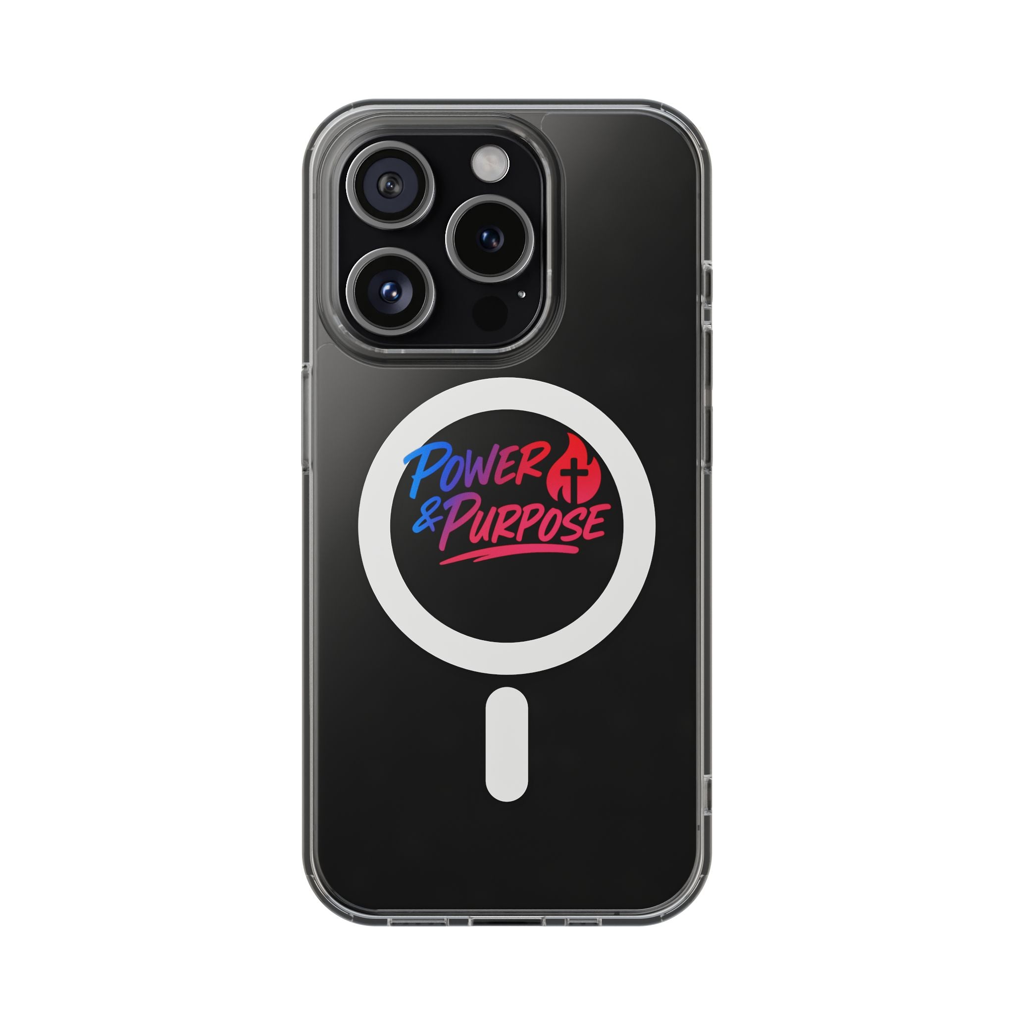 Clear Magnetic Phone Case — “Power & Purpose” Impact-Resistant MagSafe Compatible