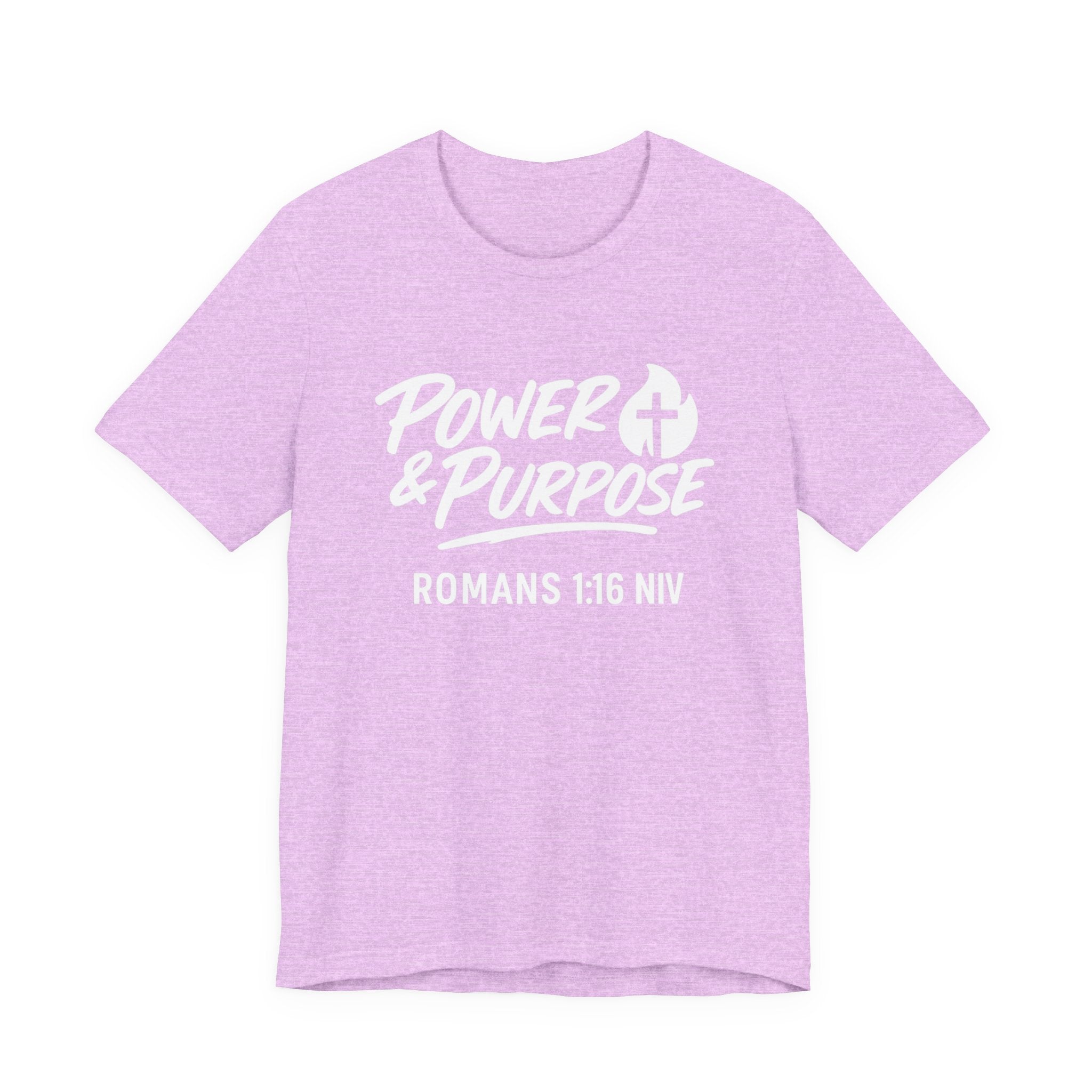 Power & Purpose Classic T-Shirt Romans 1:16 NIV– Plain Jersey Short Sleeve Tee