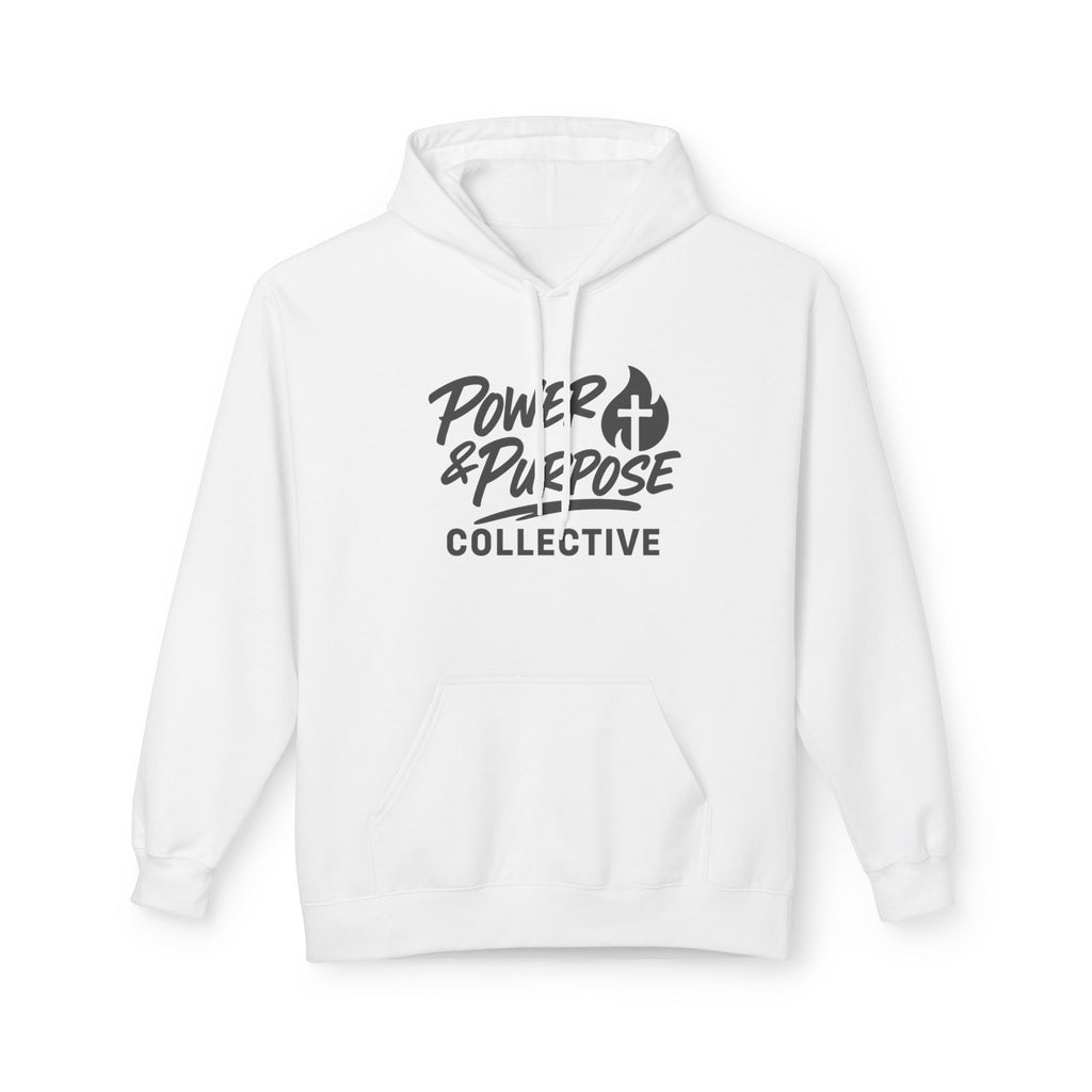 Power & Purpose Collective Hoodie — Christian Faith Cross Flame Pullover