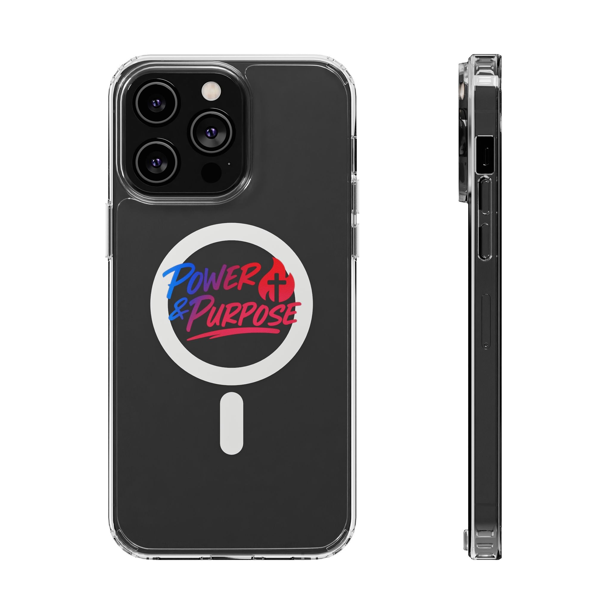 Clear Magnetic Phone Case — “Power & Purpose” Impact-Resistant MagSafe Compatible