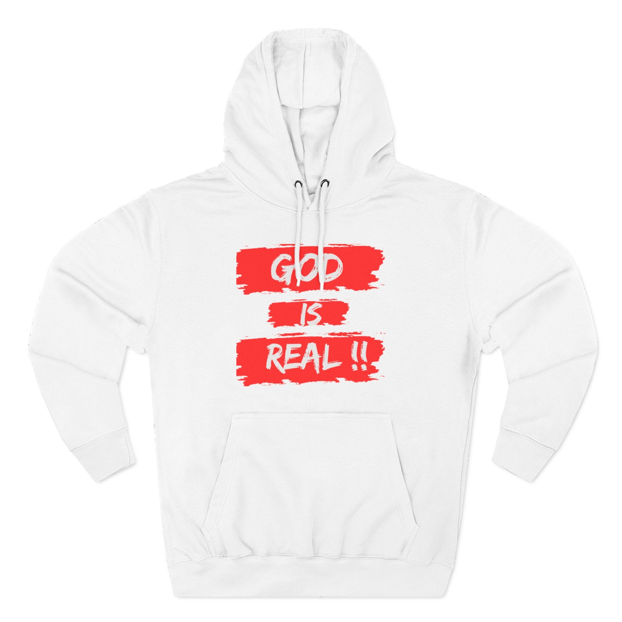 Hoodie - God Is Real Bold Brushstroke Faith Pullover